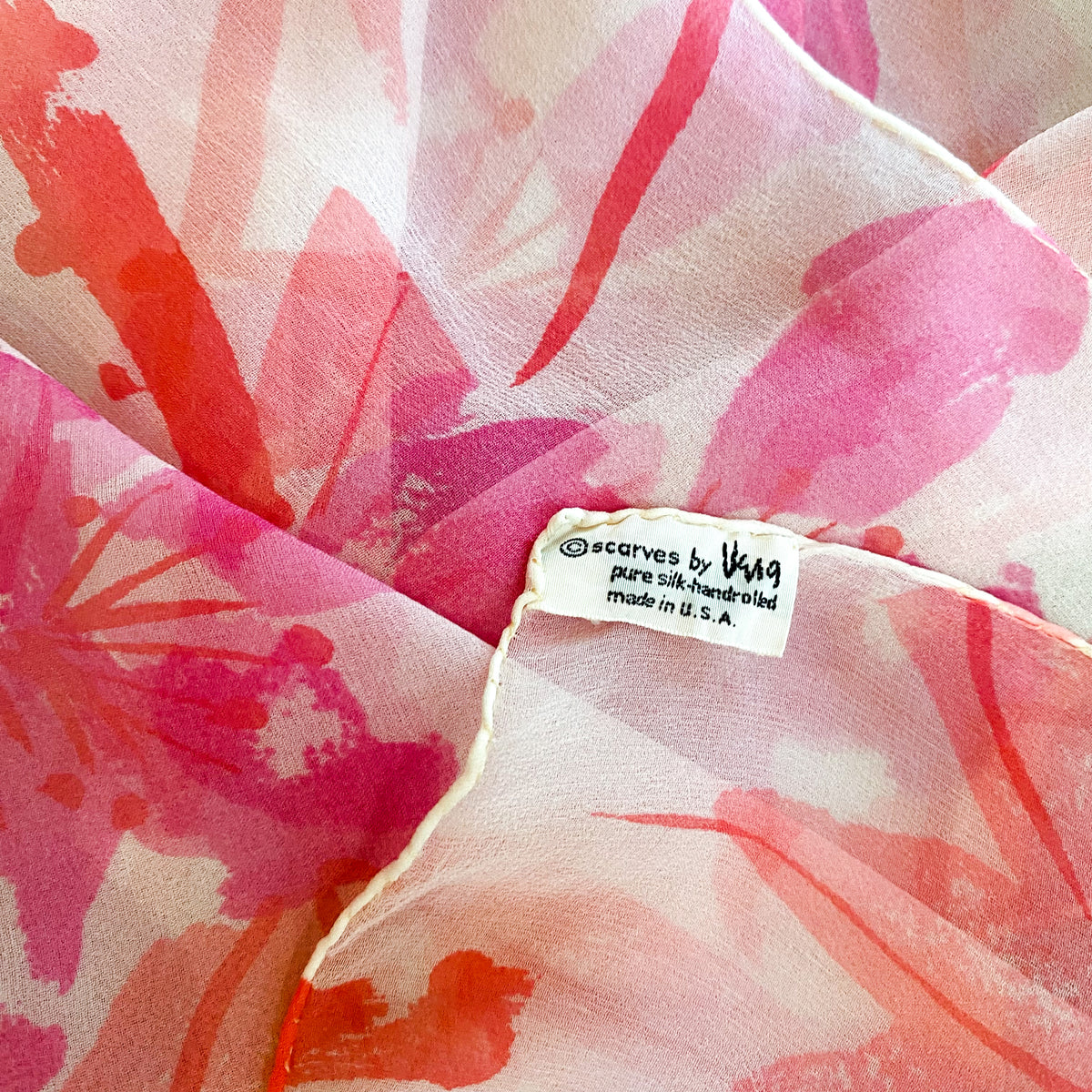 1970s Vera Neumann Vintage Silk Scarf