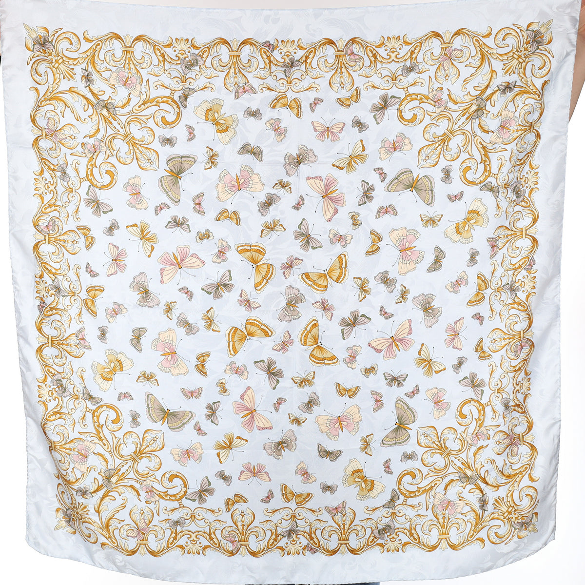 Brand New Butterfly Baroque Style Silk Scarf