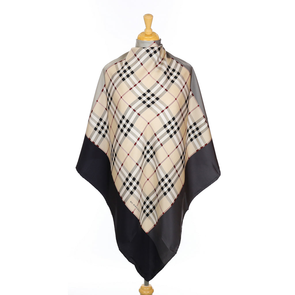Burberry Check Designer Silk Scarf