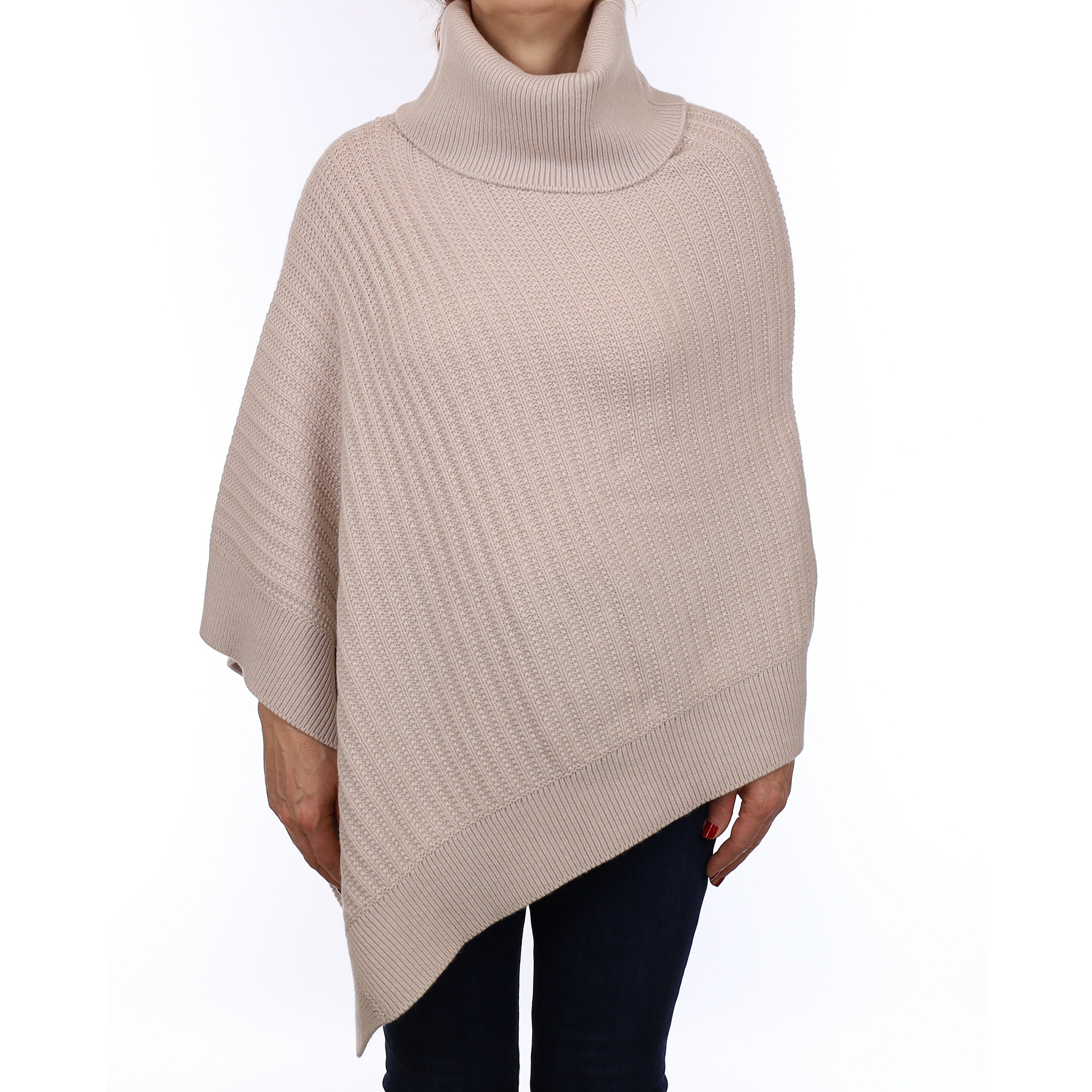 Brand New Scottish Hawico Alabaster Luxury Chunky Cashmere Poncho