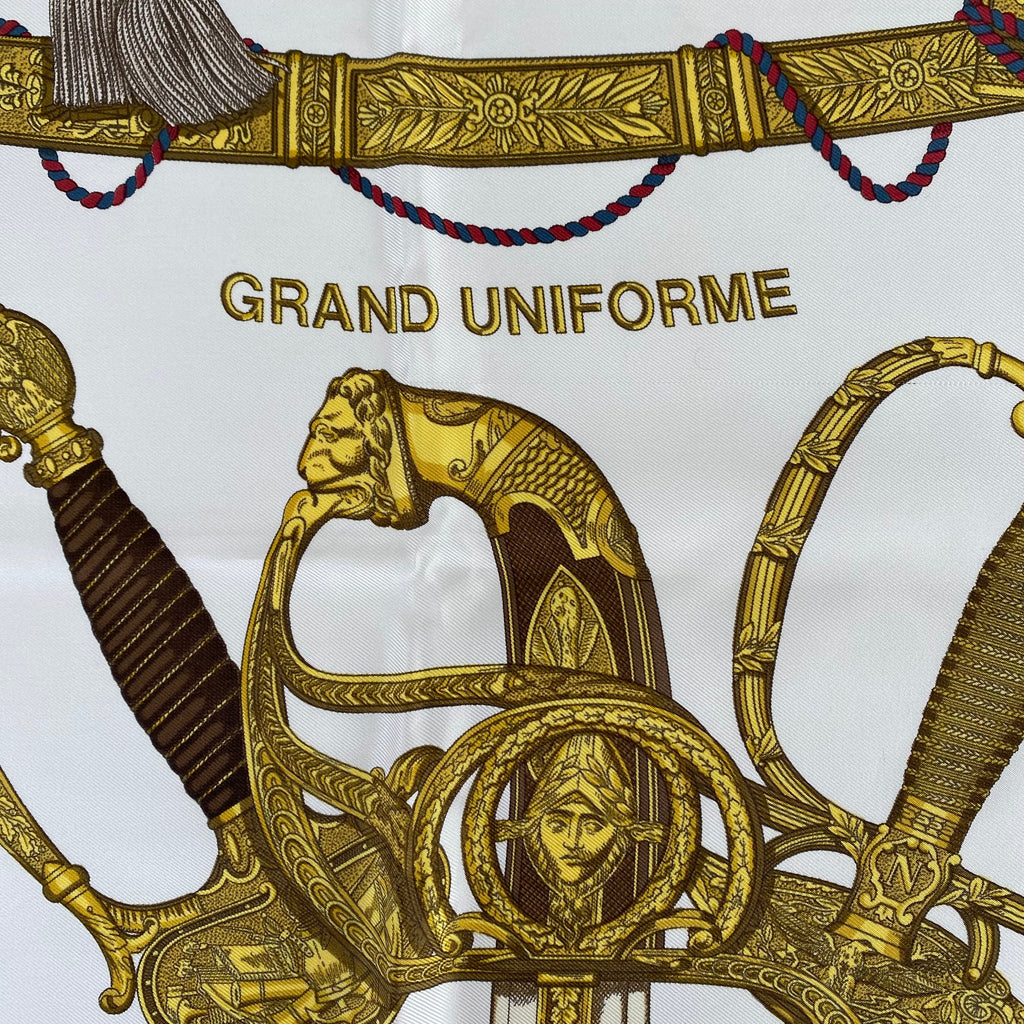 Pristine Boxed Hermès Grand Uniforme Silk Scarf