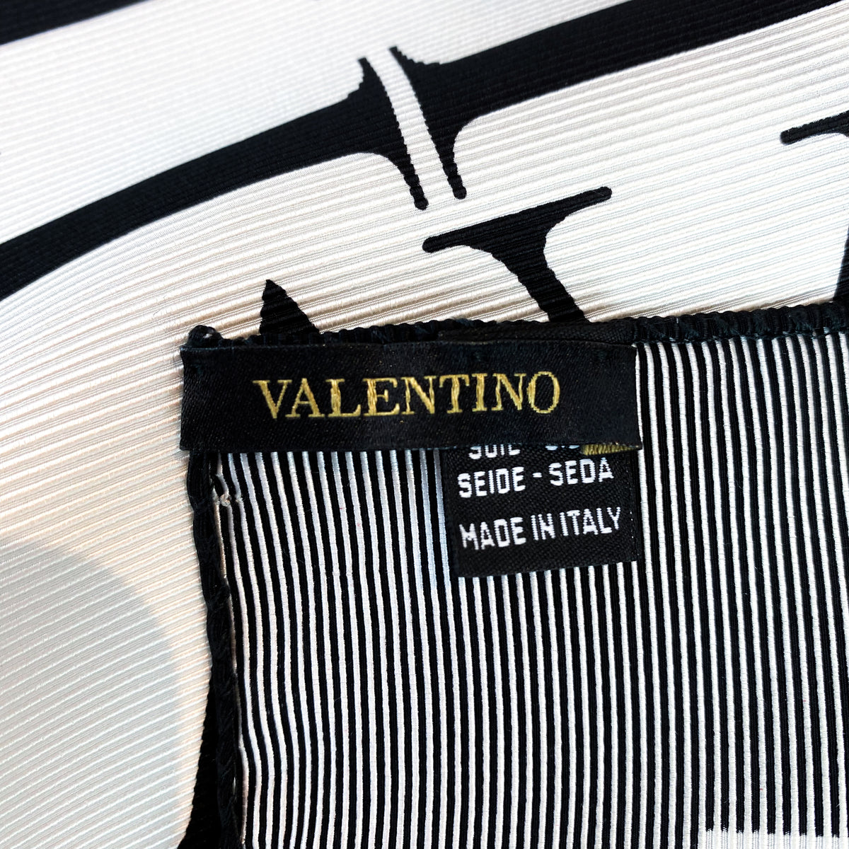 Logo Valentino Designer Silk Scarf