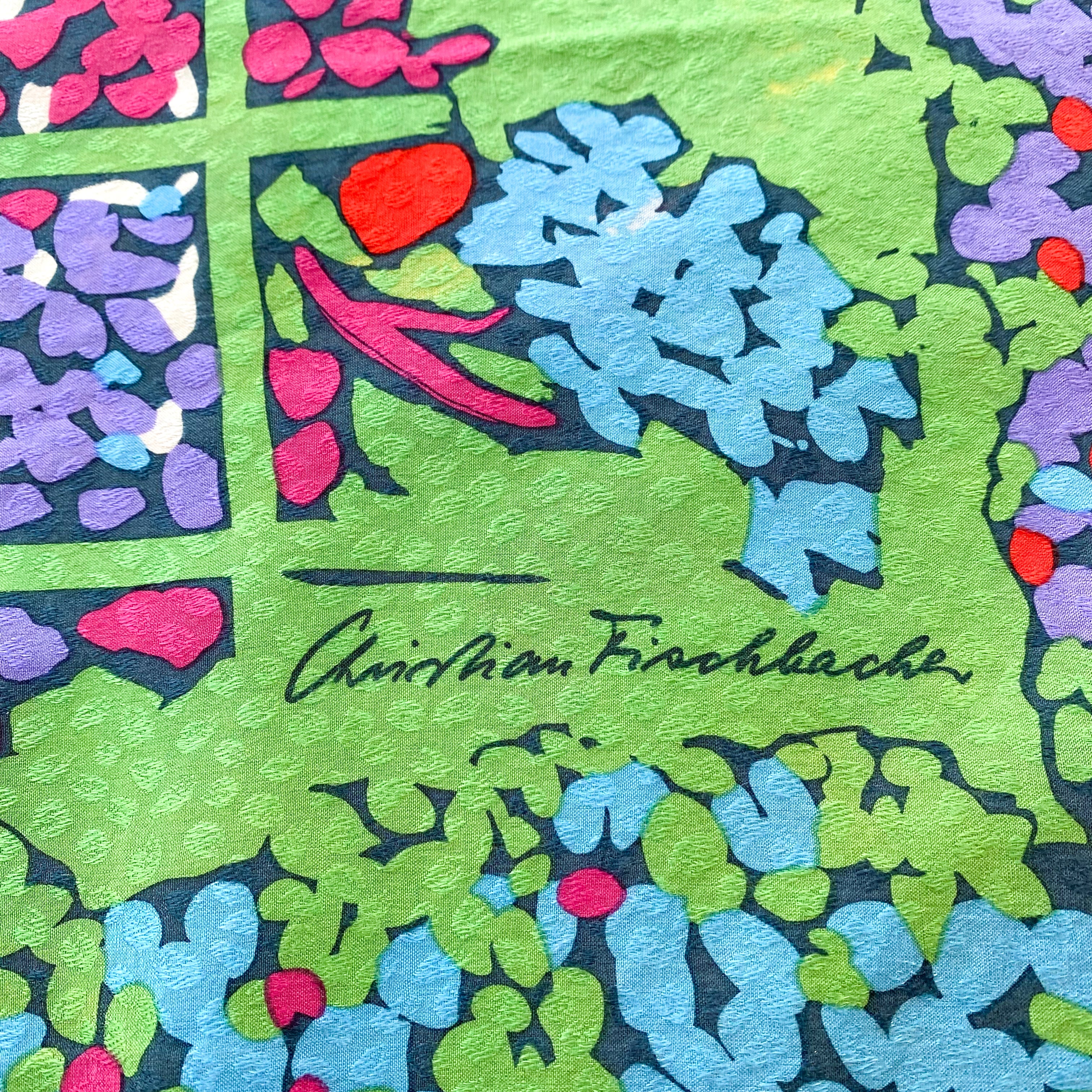 Christian Fischbacher Floral Silk Scarf