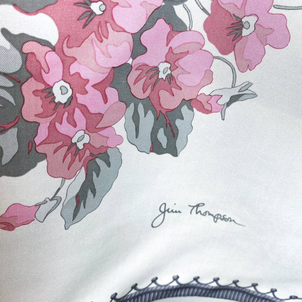 Pretty Jim Thompson Floral Silk Scarf