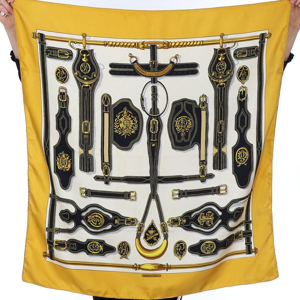Hermès Harnais Des Présidents Silk Scarf Rare