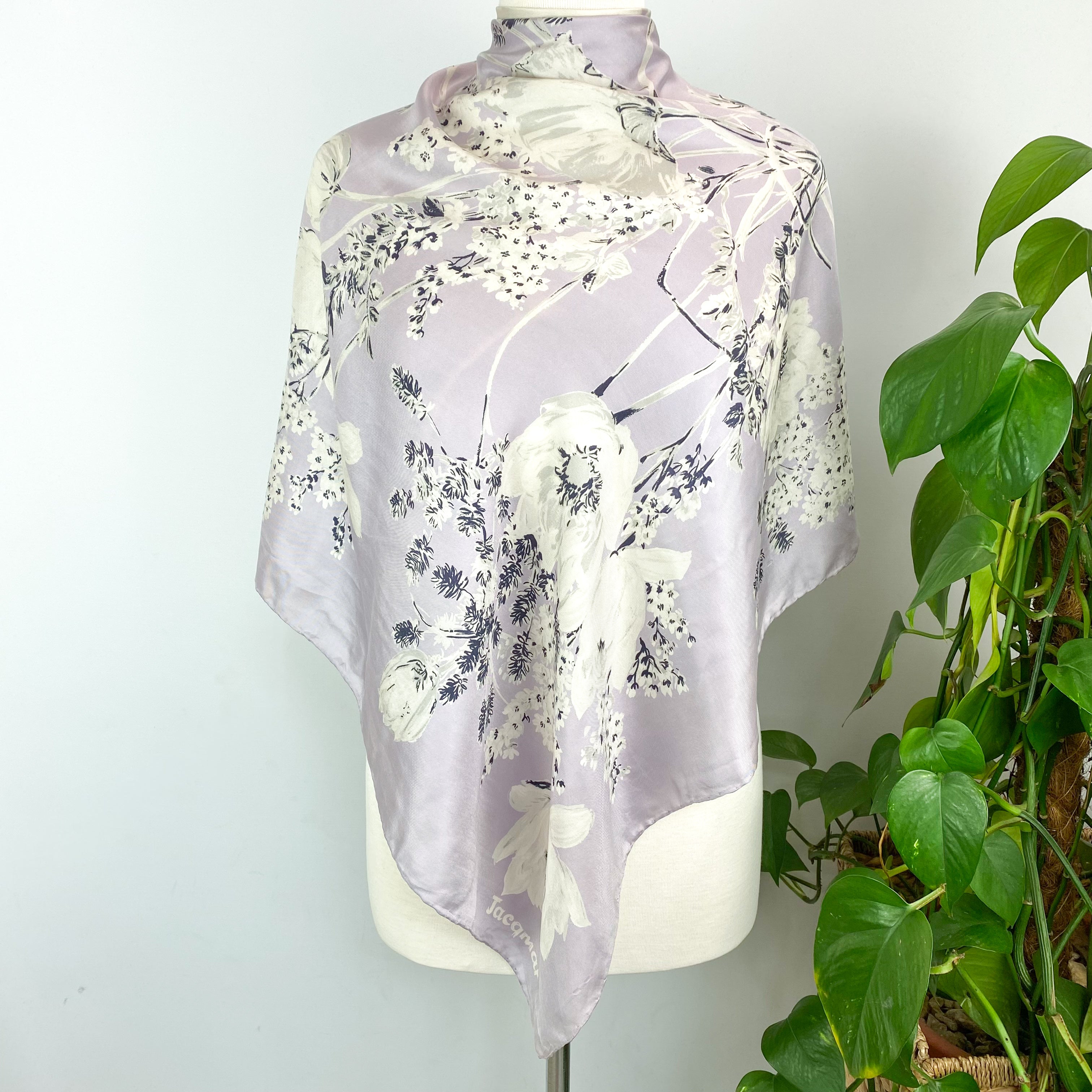 Jacqmar Floral Vintage Silk Scarf