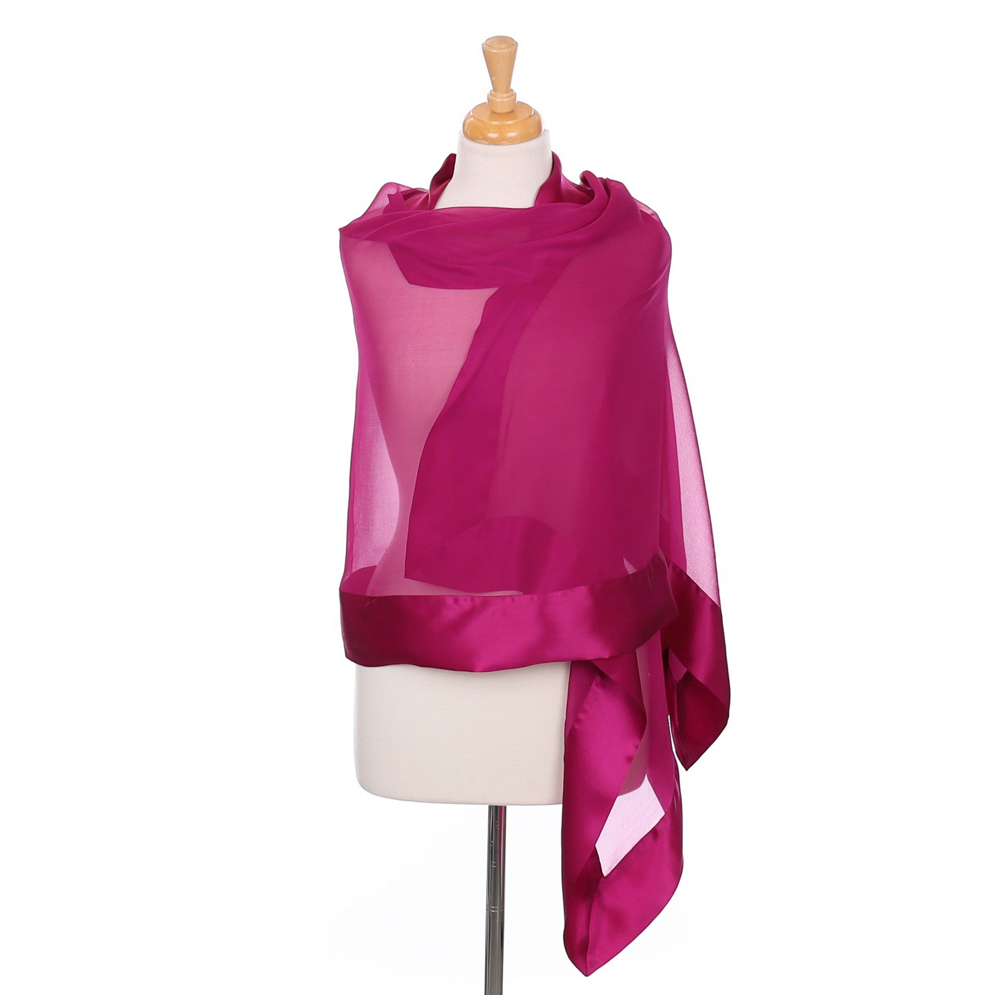 Immaculate Hobbs Magenta Silk Scarf