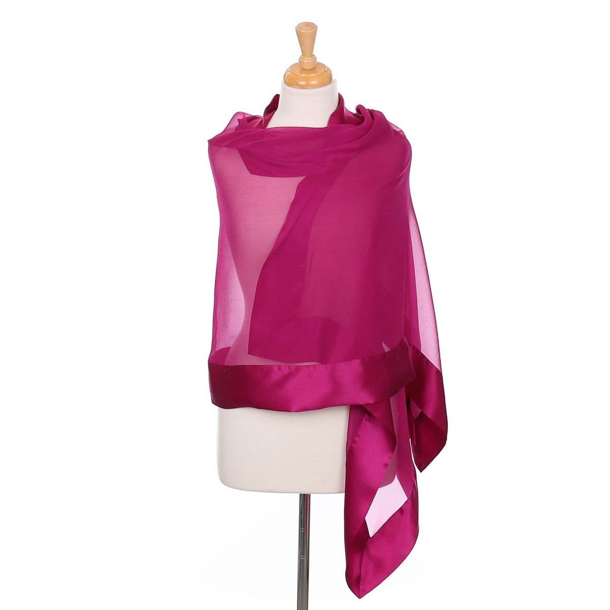 Immaculate Hobbs Magenta Silk Scarf