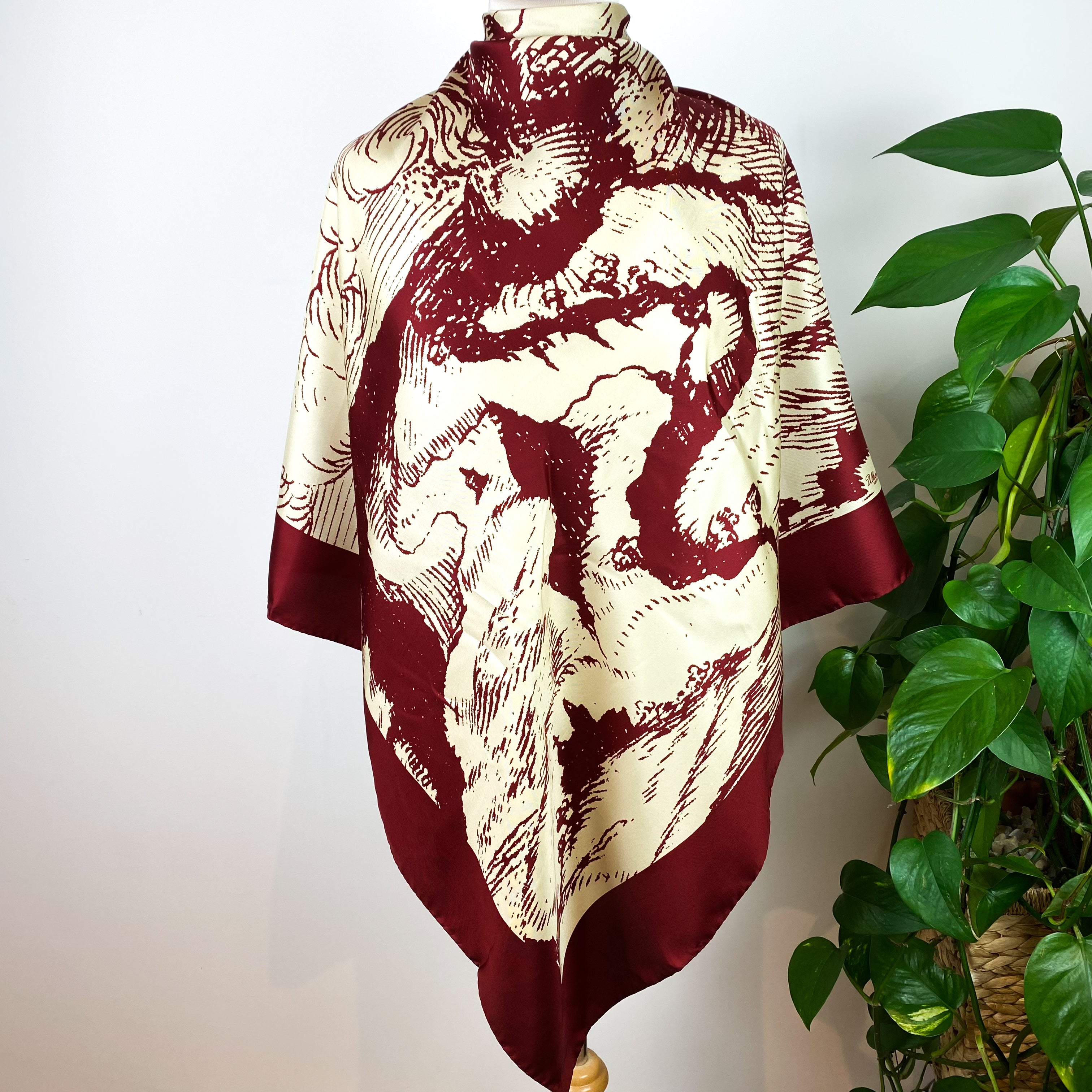 Abstract Design Italian Silk Scarf