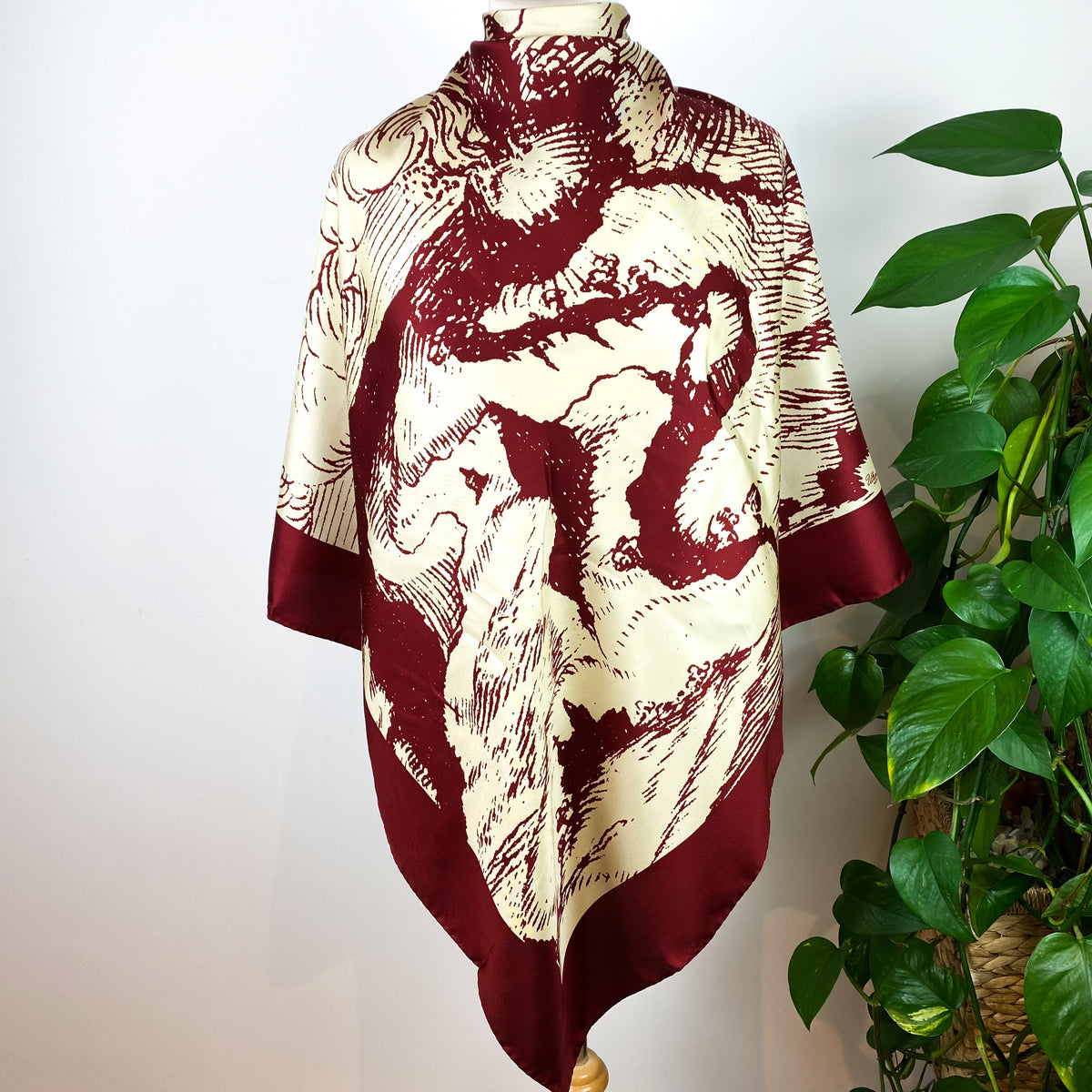 Abstract Design Italian Silk Scarf