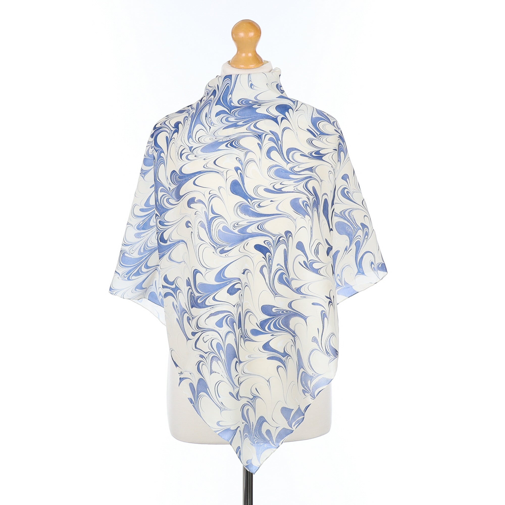 Royal Academy of Arts Blue Patterned Silk Scarf