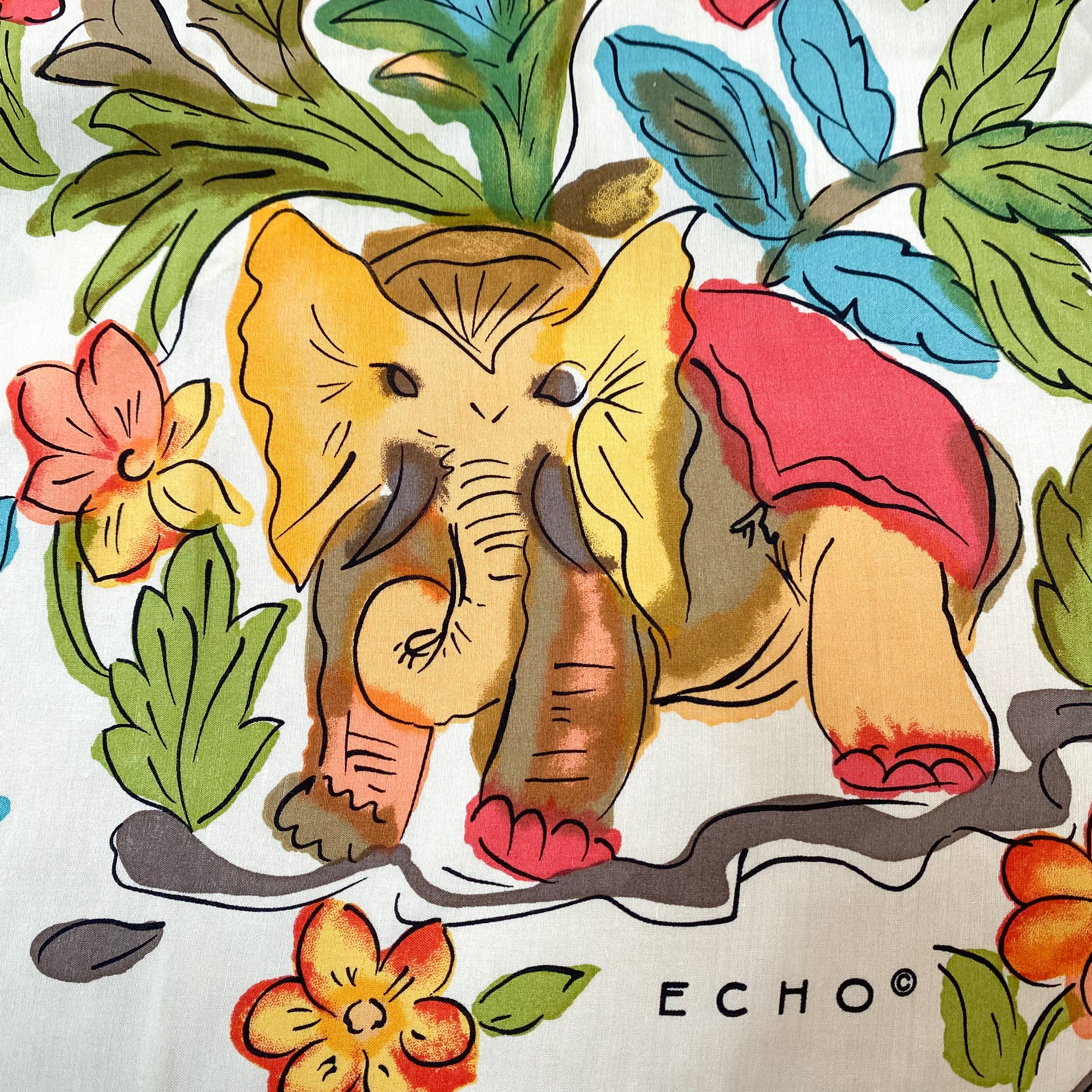 Pretty Floral Echo Silk Scarf