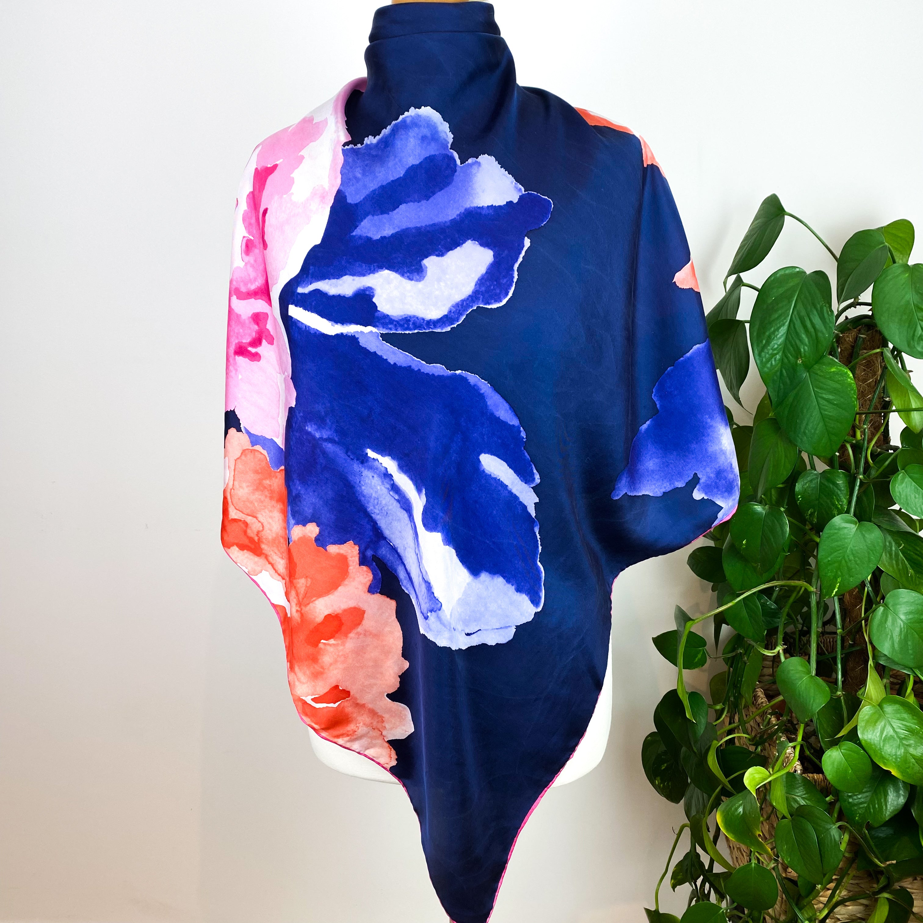 Abstract Floral Joules Silk Scarf