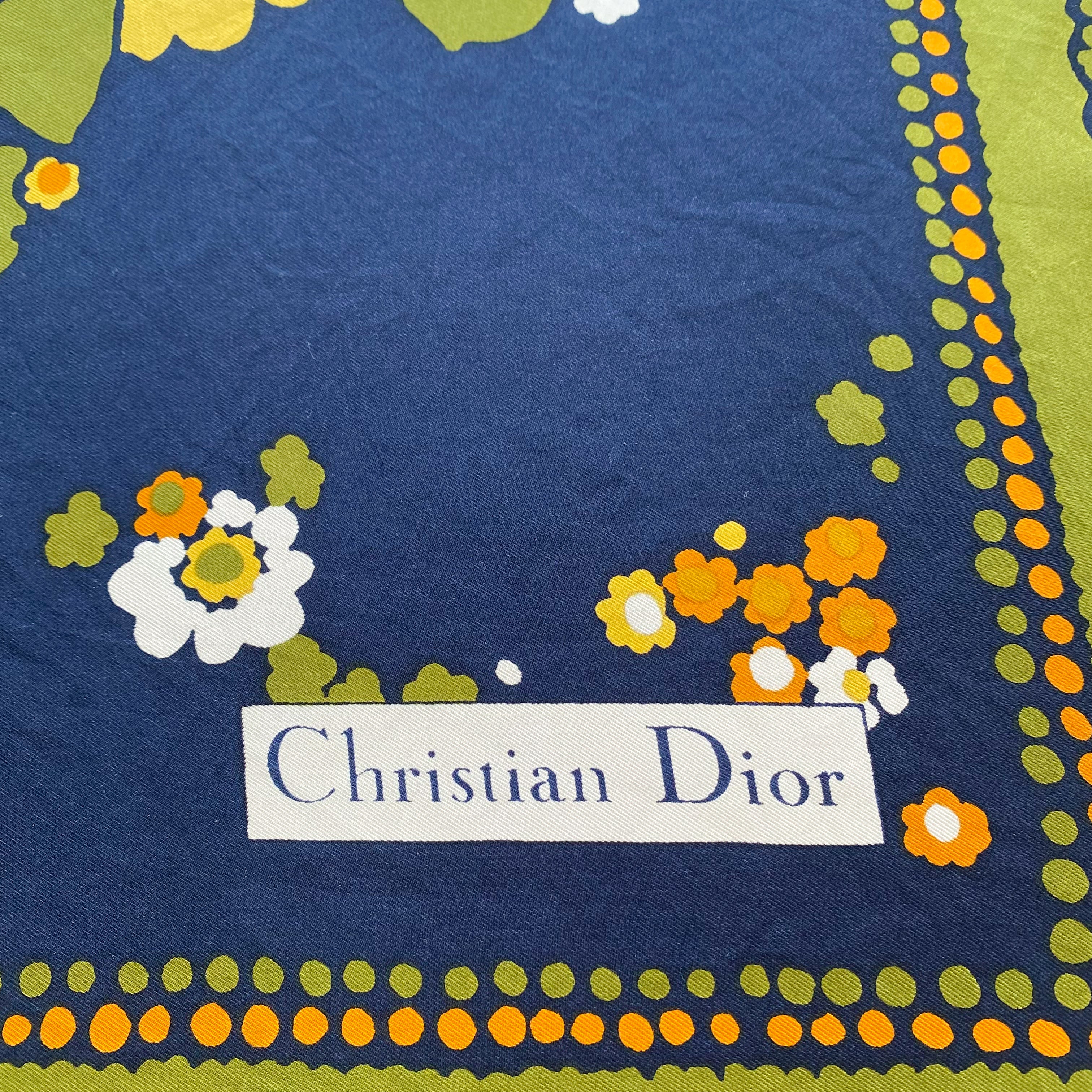 Immaculate Christian Dior Vintage Silk Scarf
