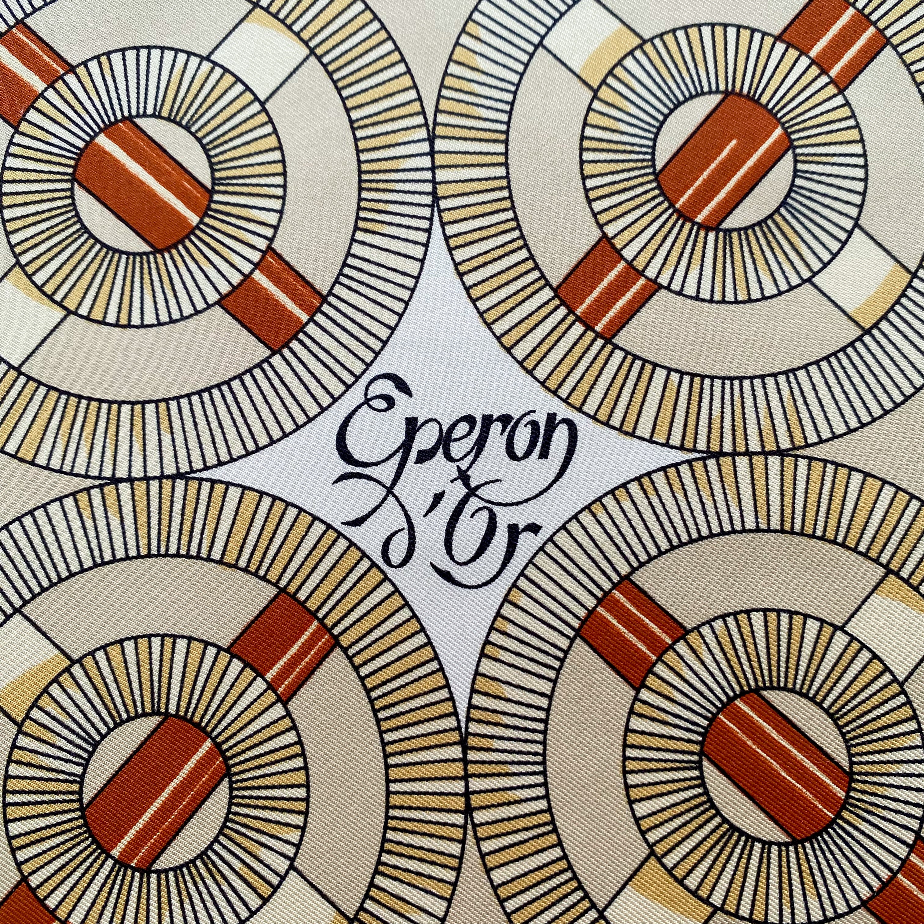 Unworn Boxed Hermès Eperon D’or Silk Scarf