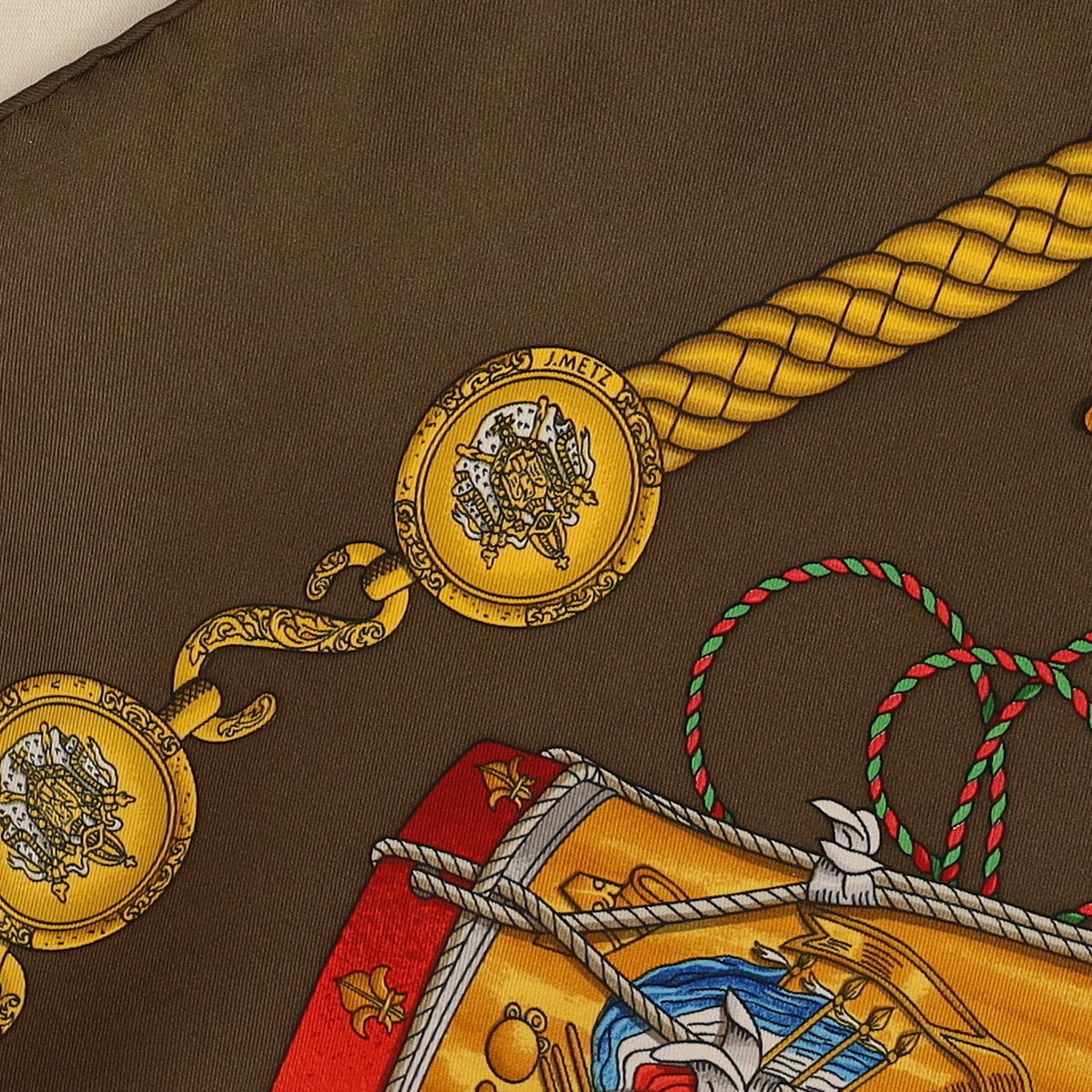 Hermès Les Tambours Silk Scarf