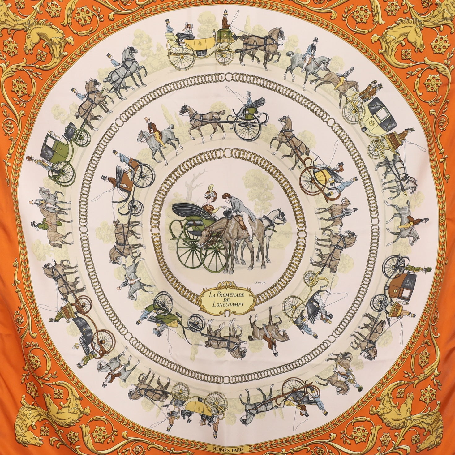 Hermès La Promenade de Langchamps Silk Scarf