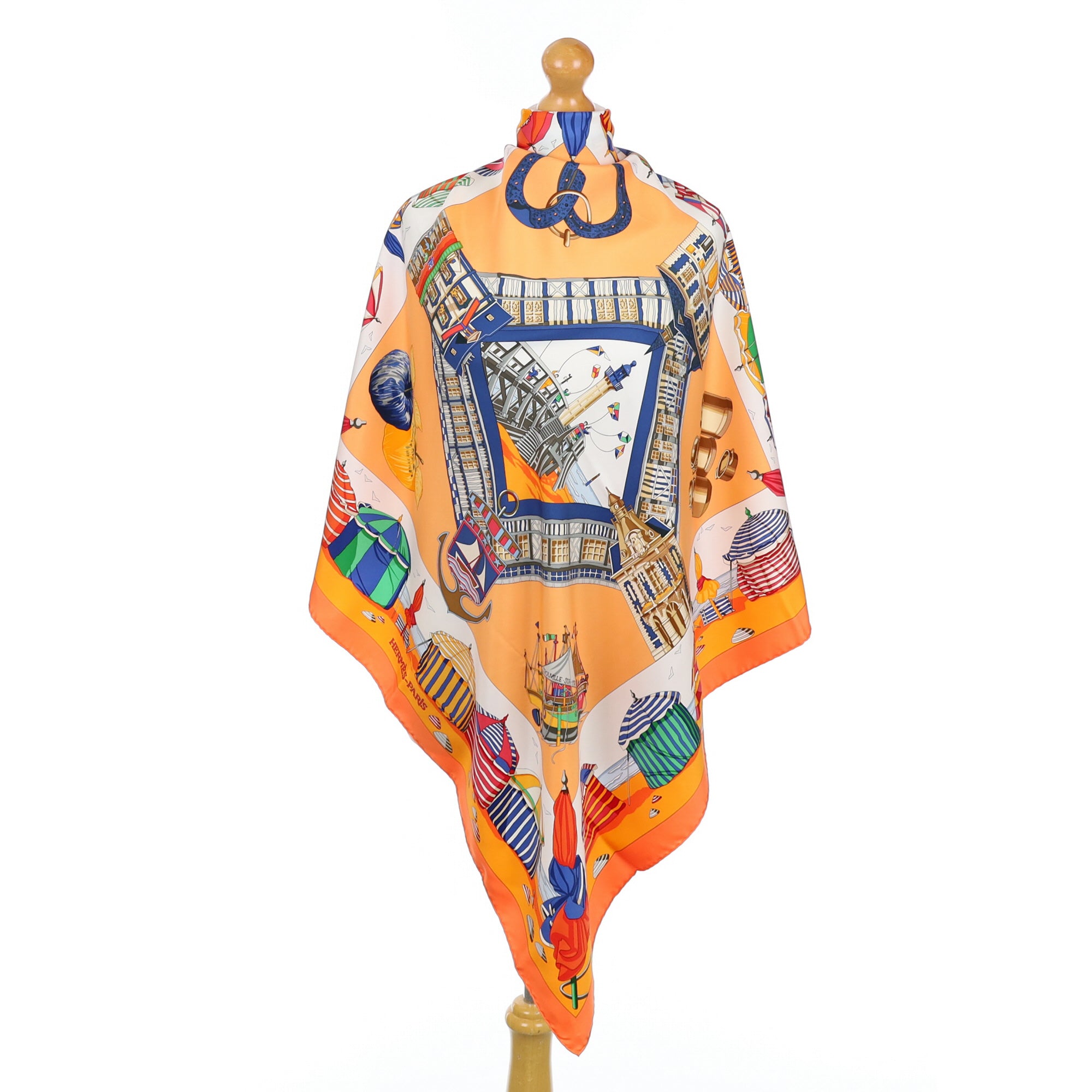 Hermès Charmes Des Plages Normandes Silk Scarf