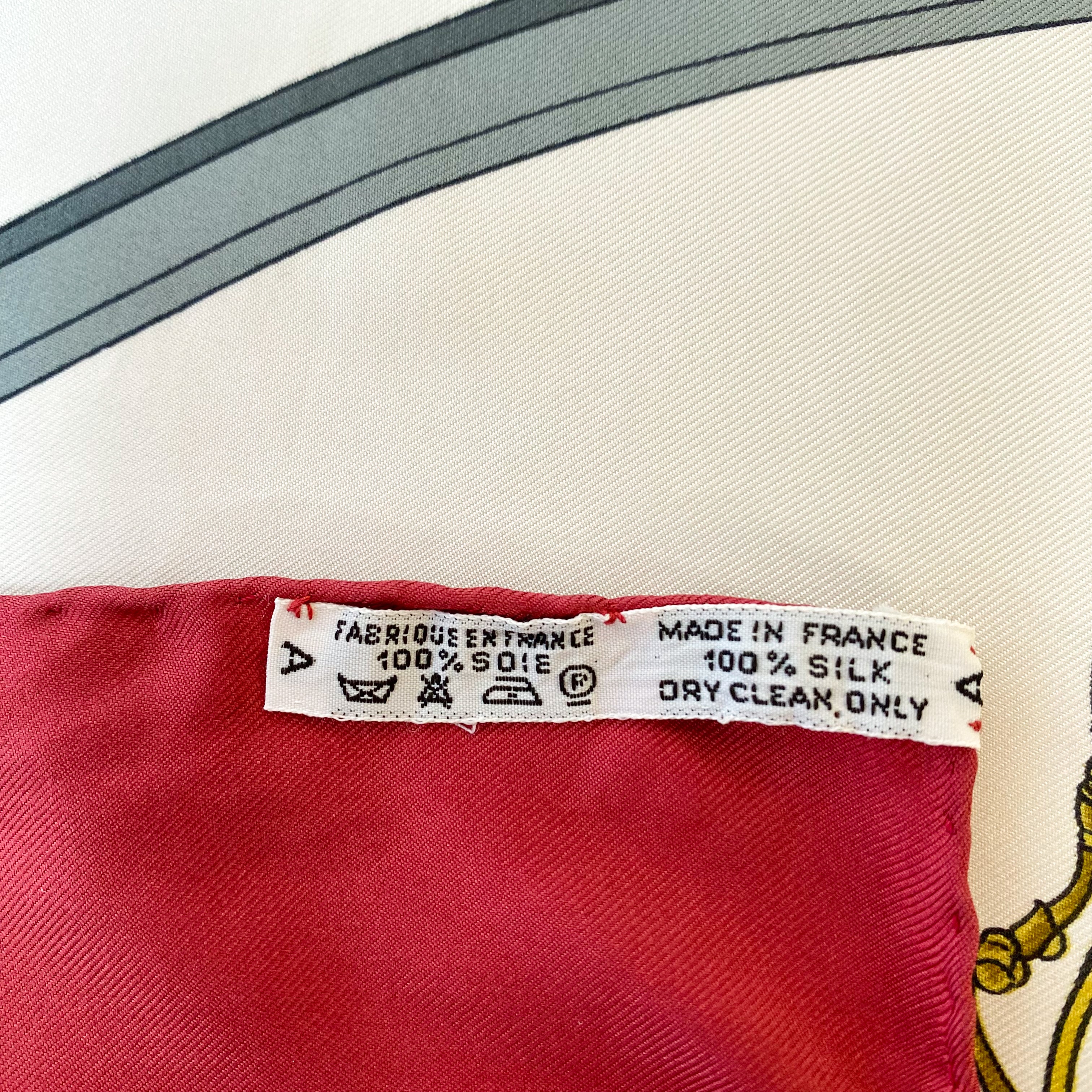 Boxed Hermés Springs Vintage Silk Scarf