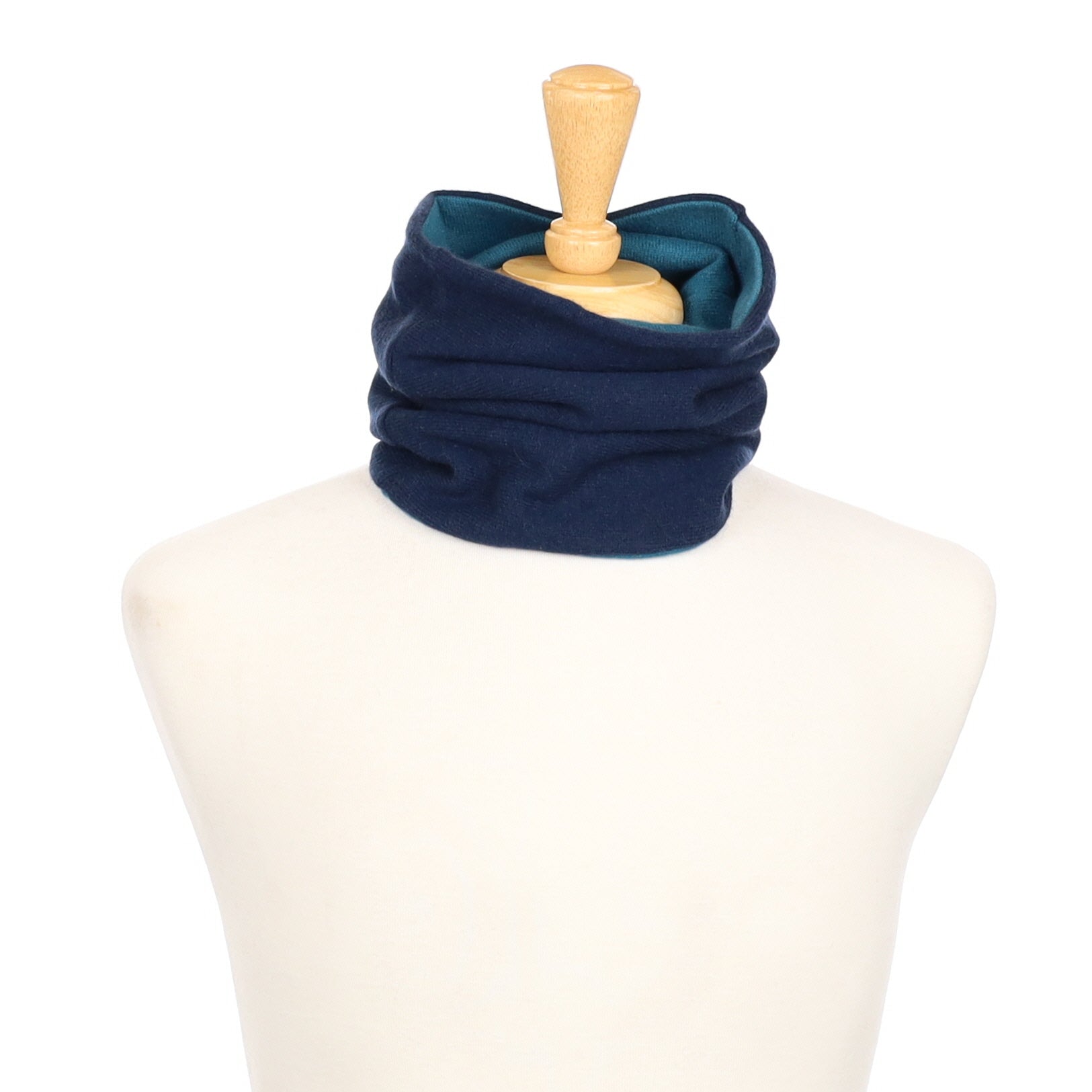 Petrol Blue and Teal Luxury Double Layered Snood