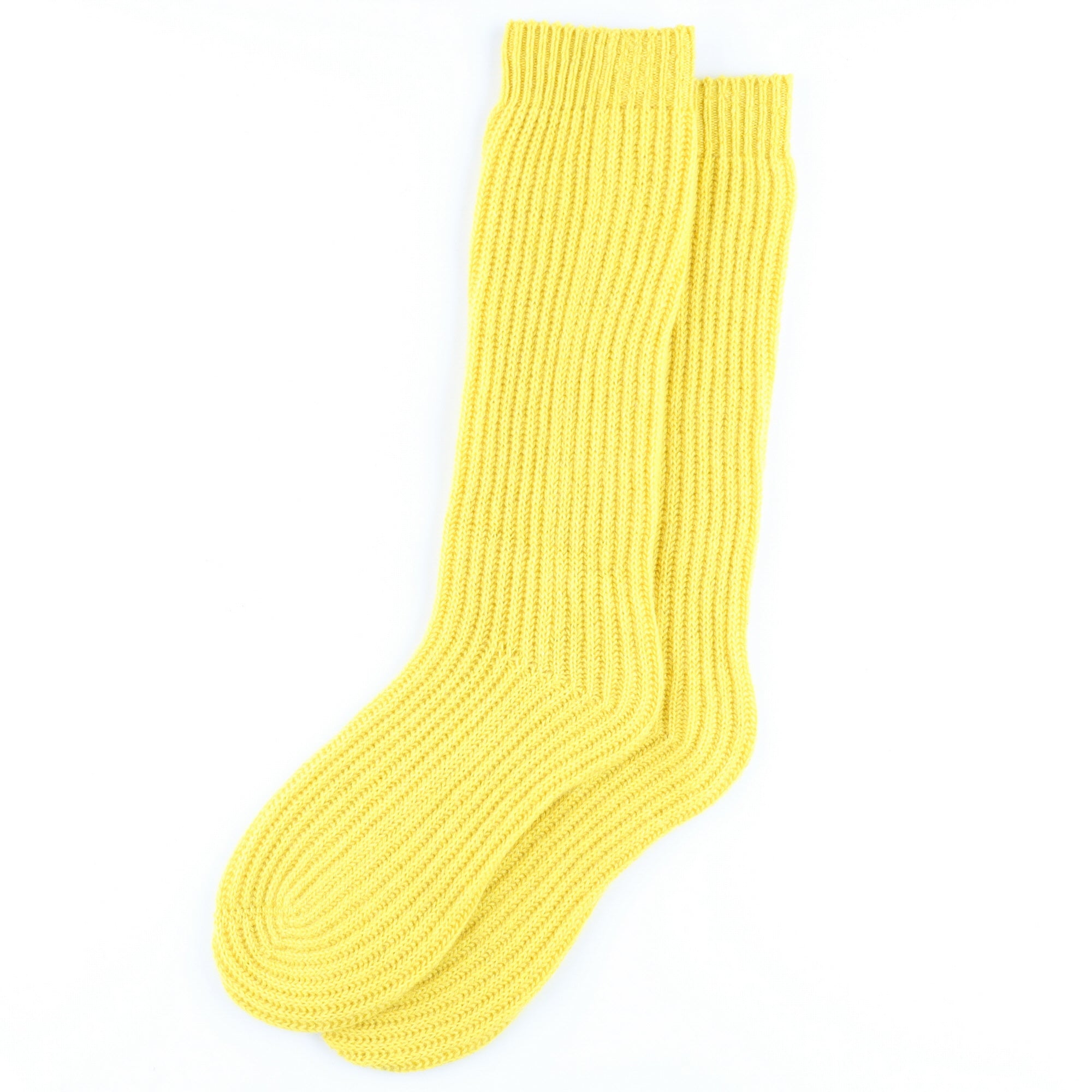 Brand New Scottish Bright Mustard Luxury Cashmere Bed Sock