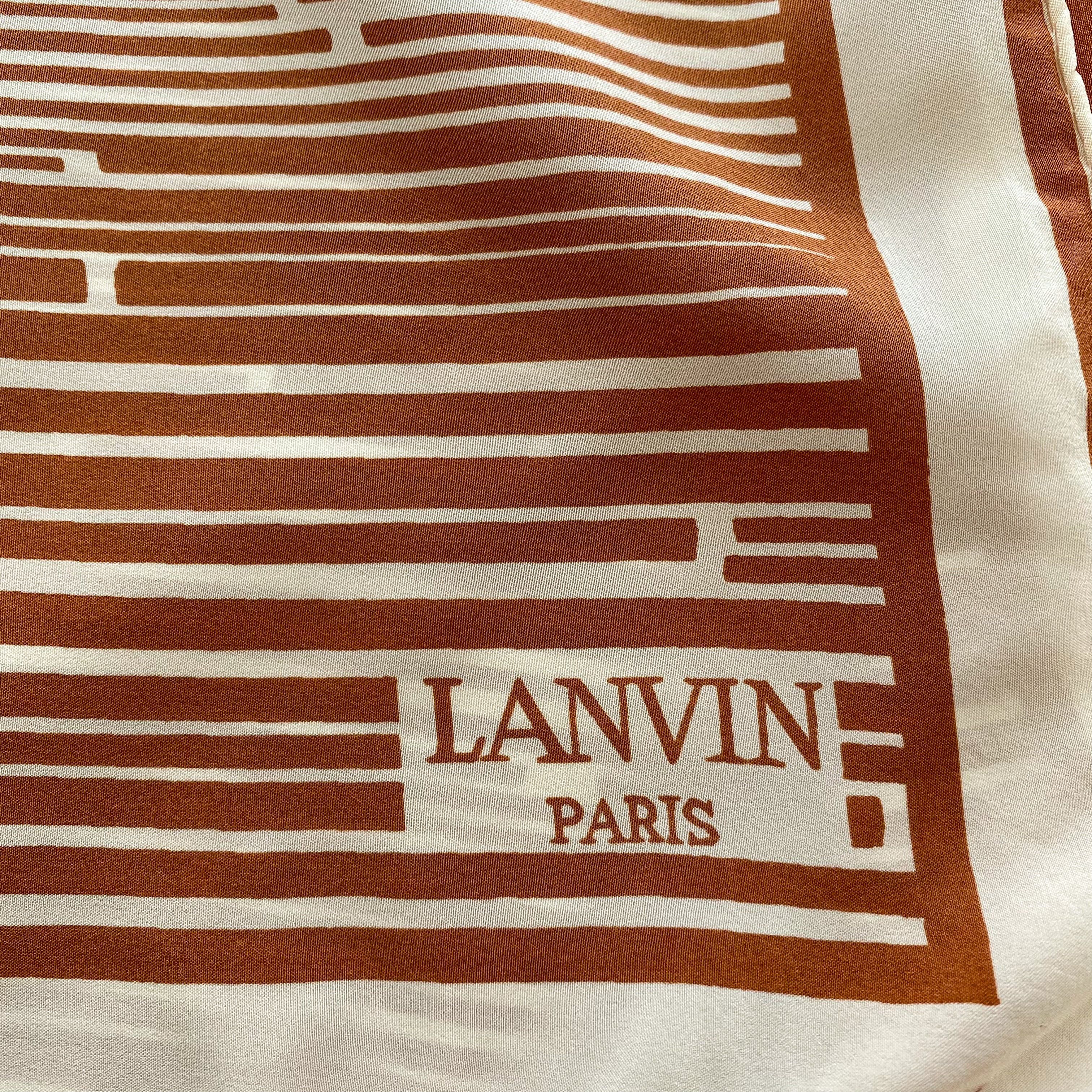 1979s Lanvin Nautical Vintage Silk Scarf