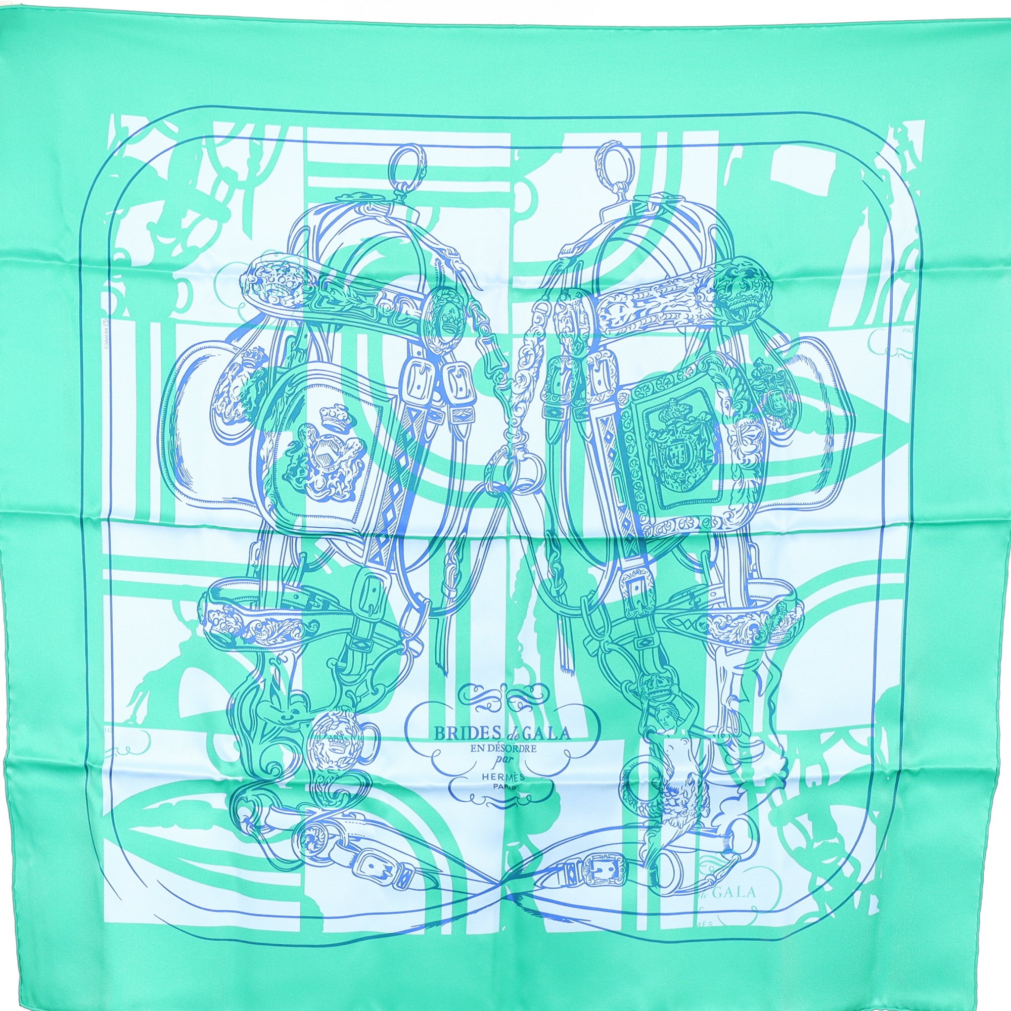 Brand New Boxed Hermès Brides de Gala 70 Silk Scarf