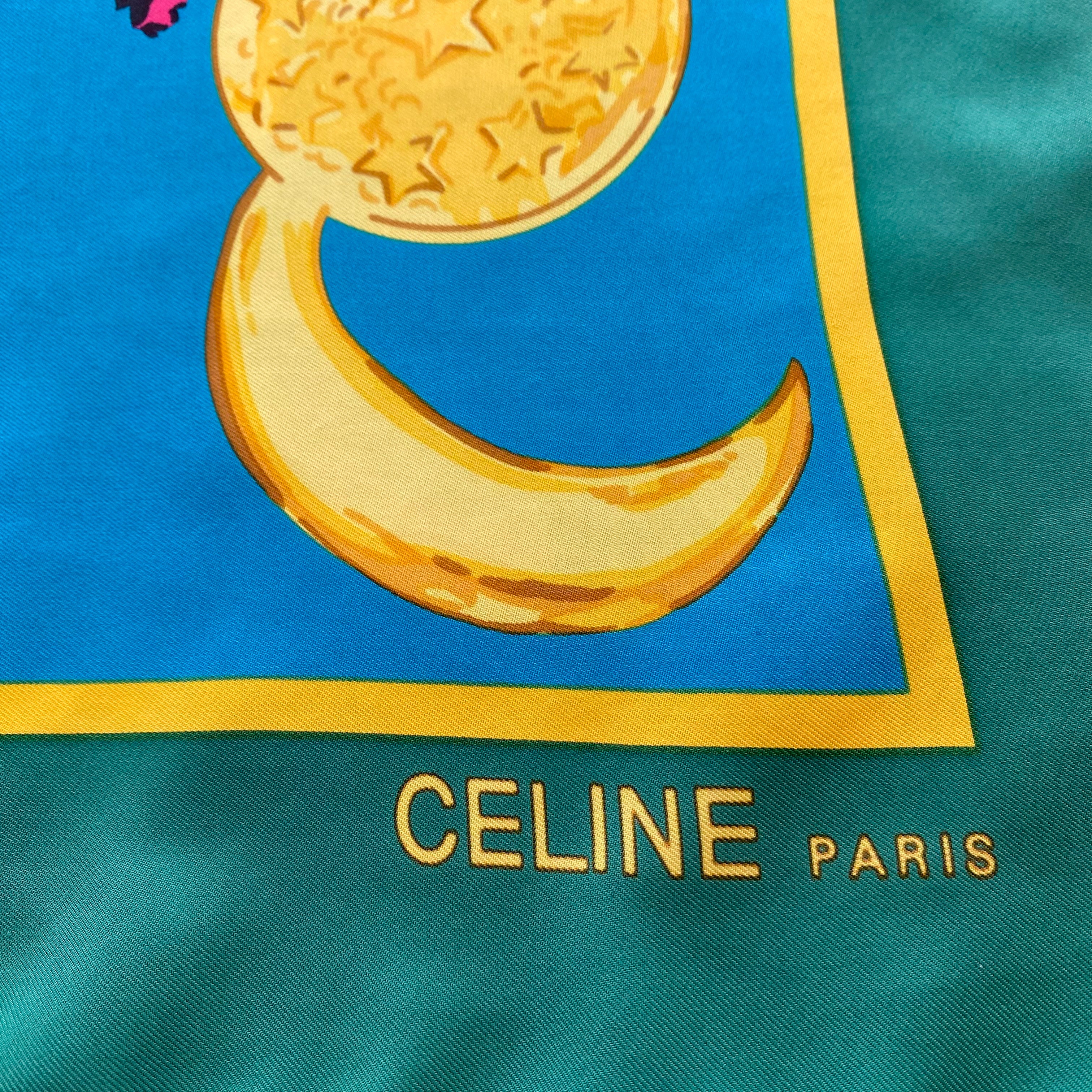 Celine City Design Silk Scarf