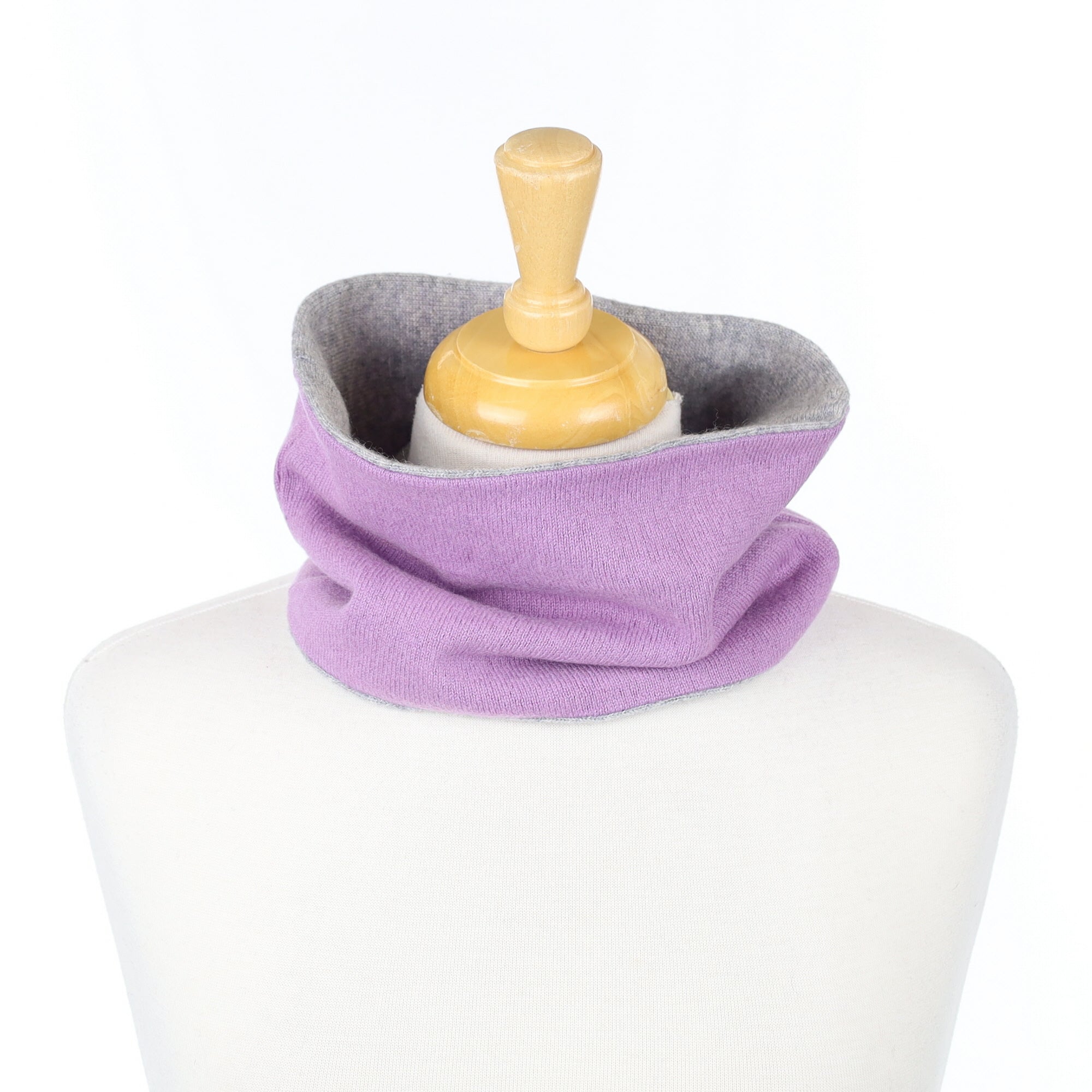 Lilac and Smoke Grey Neck Warmer