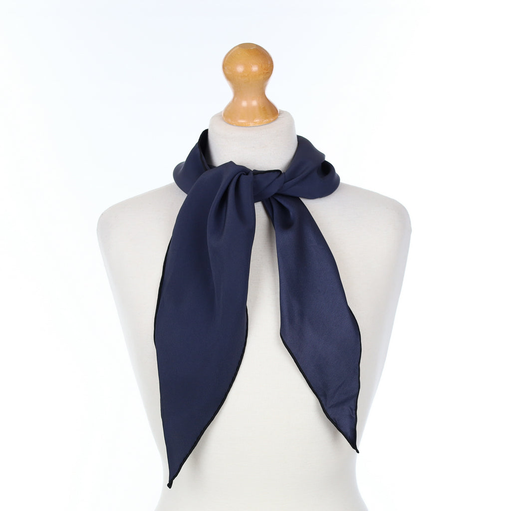 Hermès Navy Losange Silk Scarf