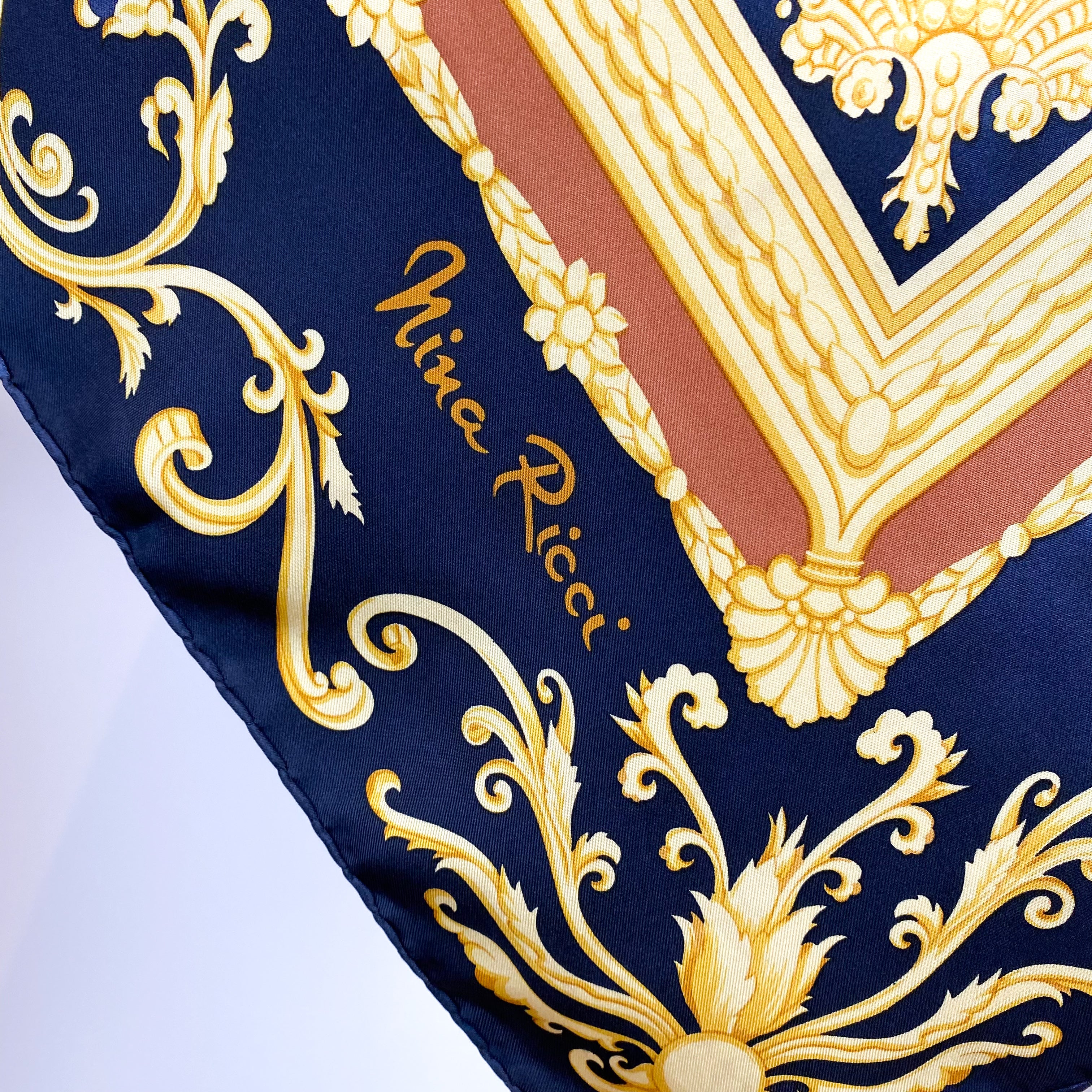Immaculate 1970s Nina Ricci Italian Vintage Silk Scarf