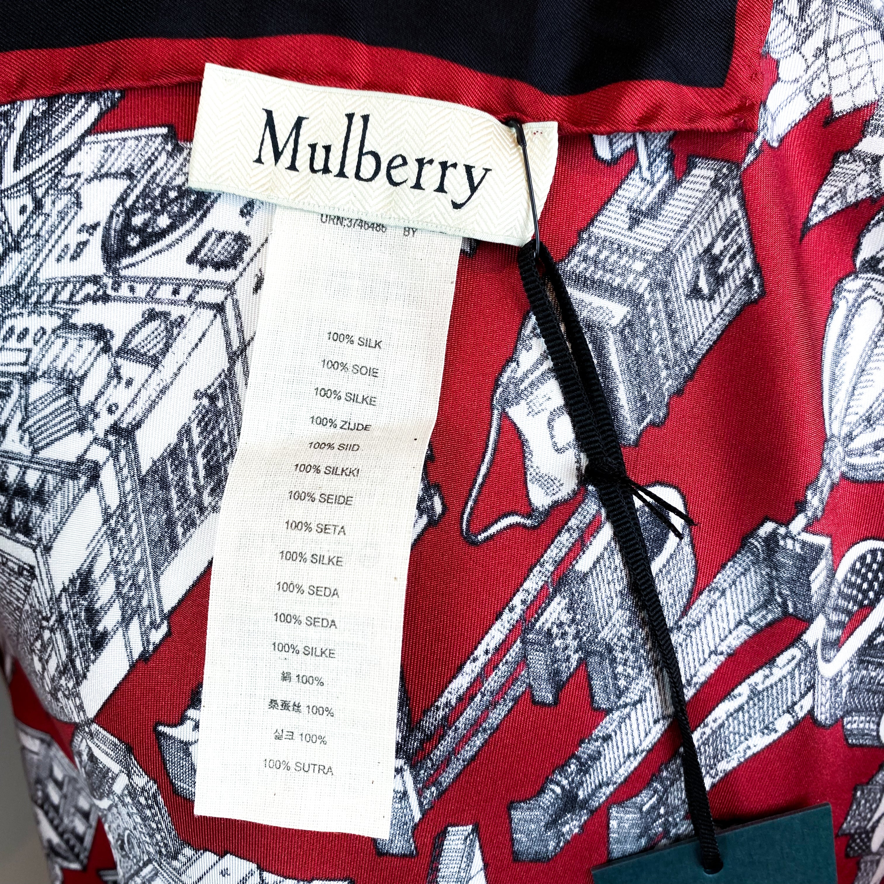Brand New Mulberry London Silk Scarf