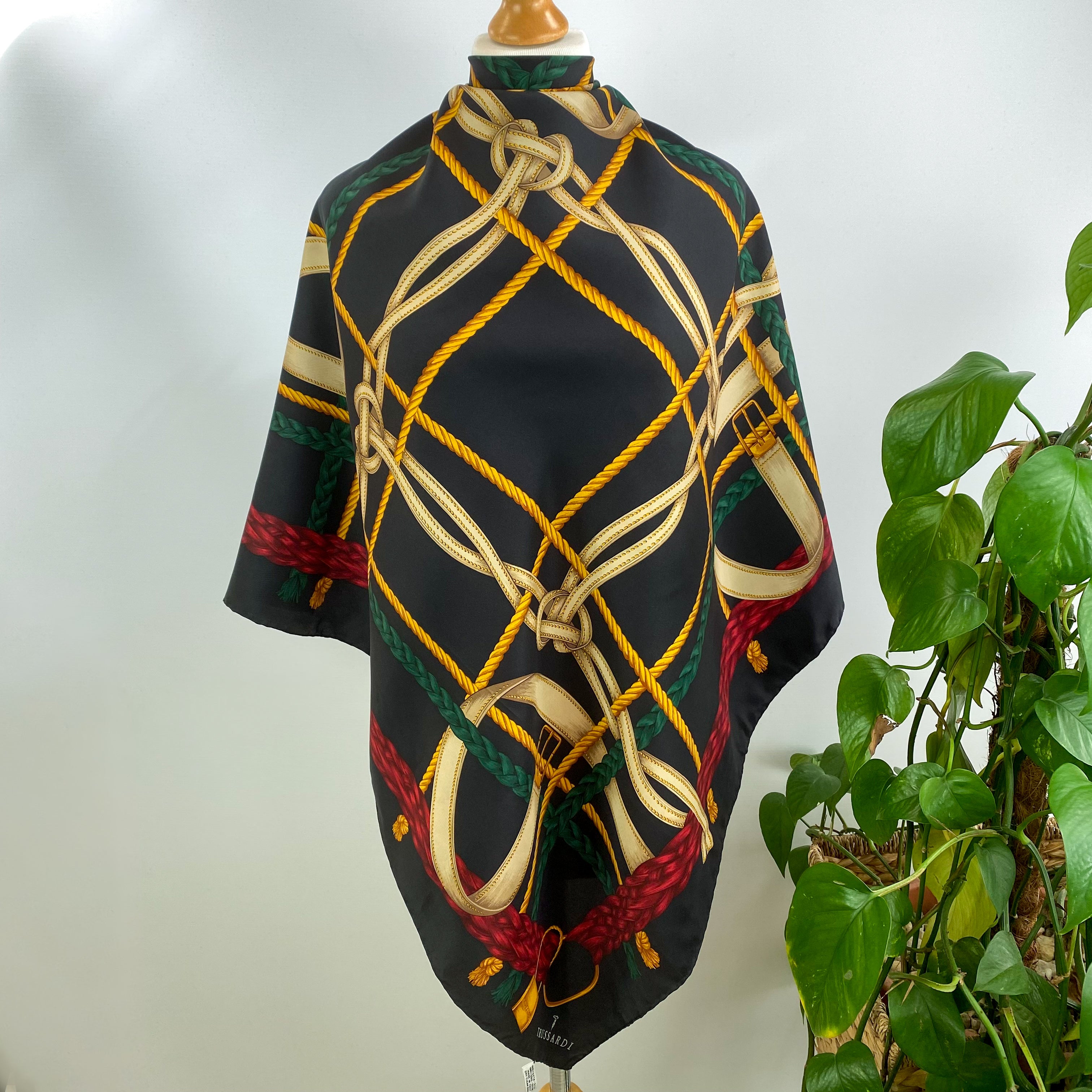 Trussardi Rope Design Italian Silk Scarf
