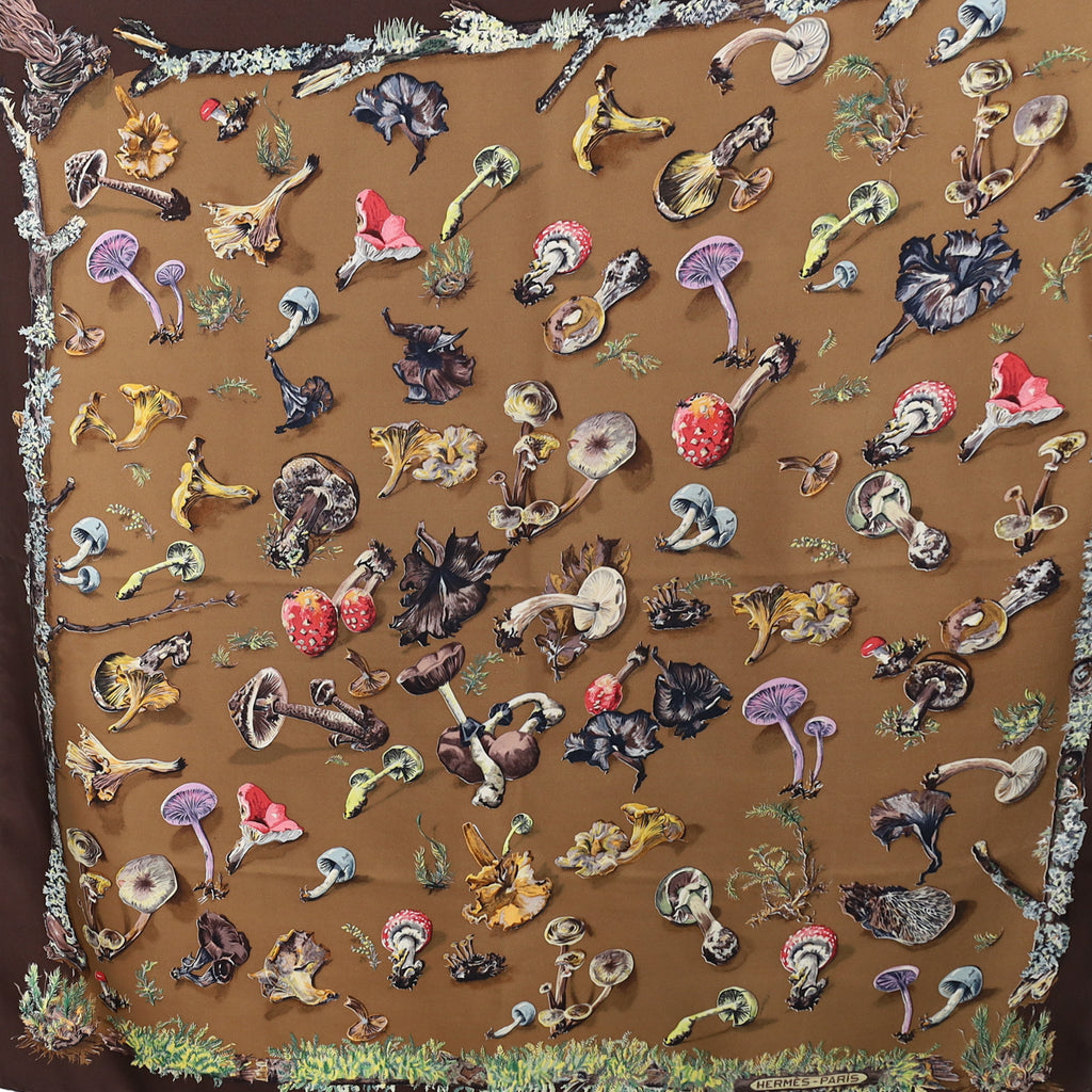 Hermès Les Champignons II Silk Scarf