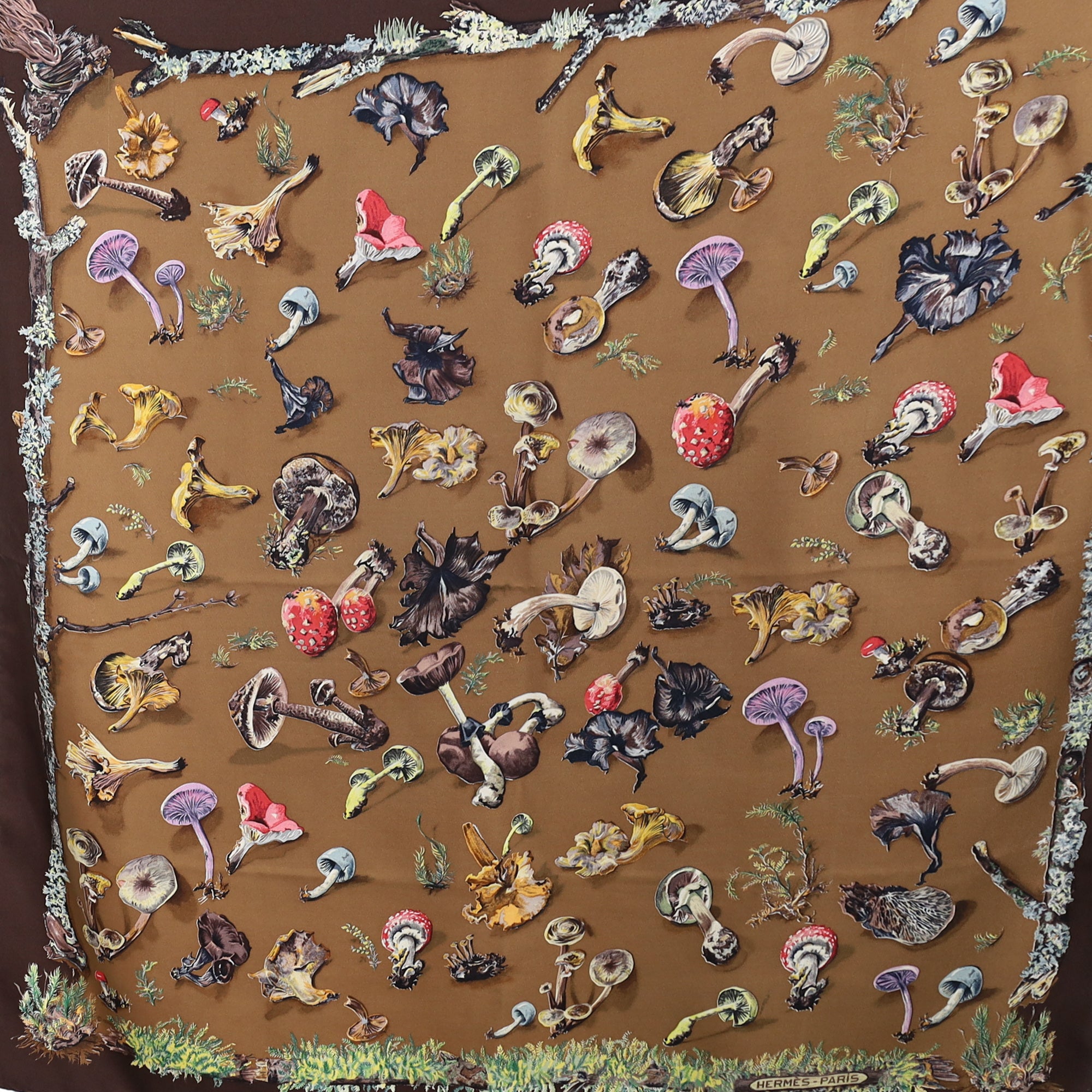 Hermès Les Champignons II Silk Scarf