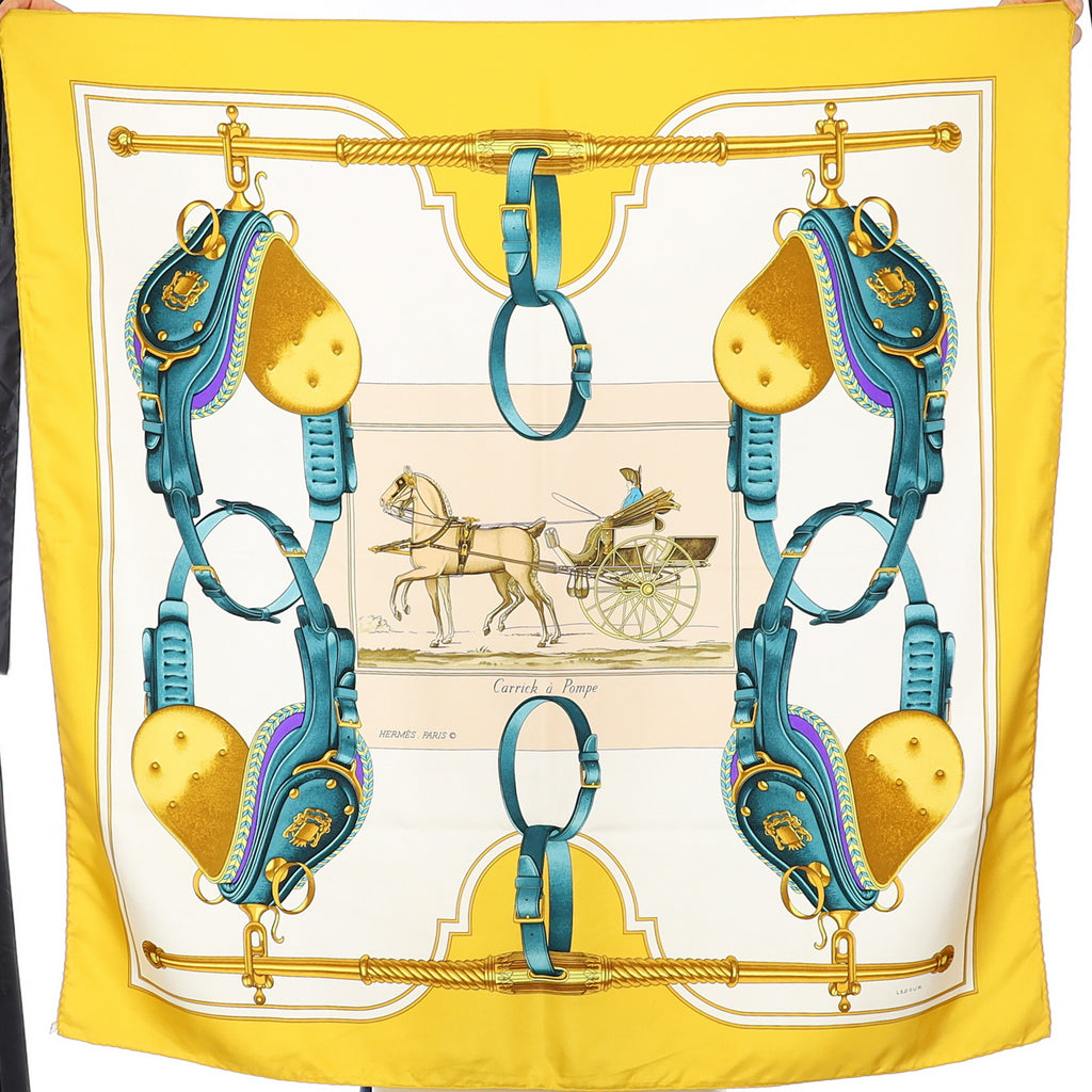 Hermès Carrick à Pompe Silk Scarf
