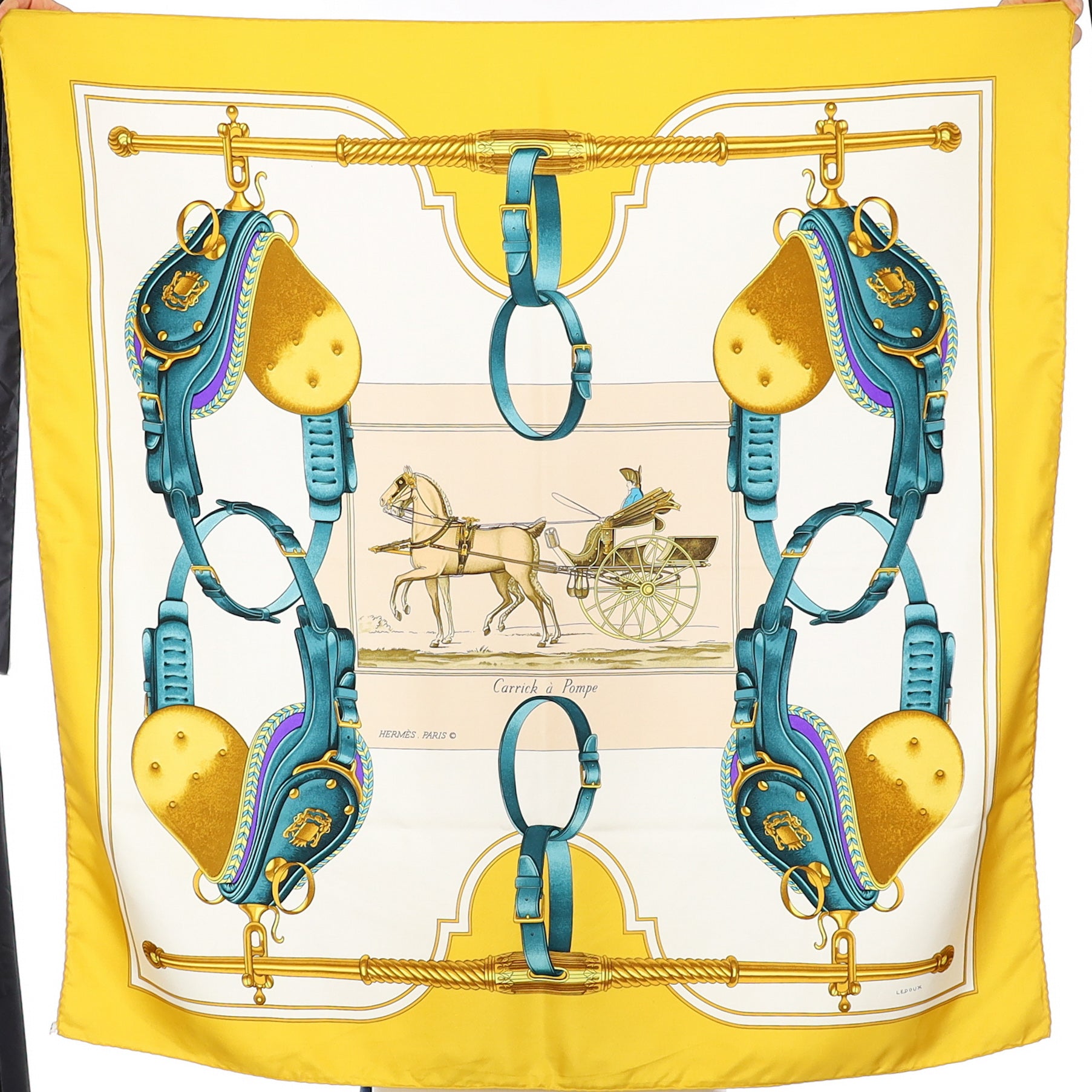 Hermès Carrick à Pompe Silk Scarf