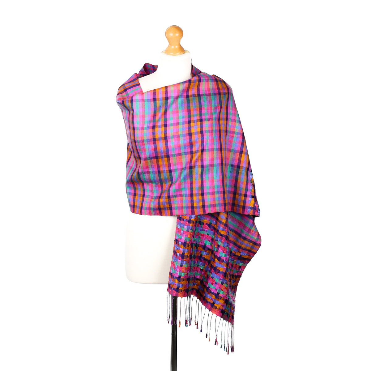 Jim Thompson Multicoloured Silk Wrap Scarf