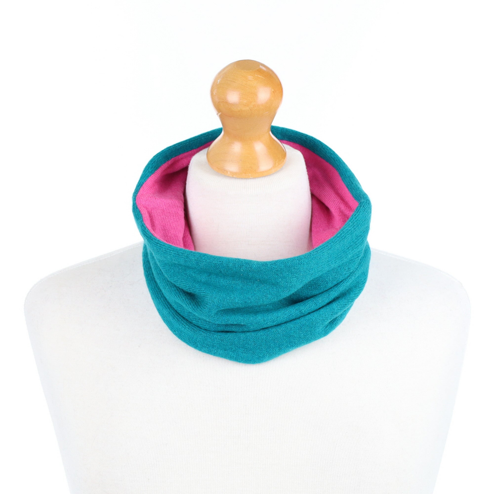 Emerald Green and Hot Pink Neck Warmer