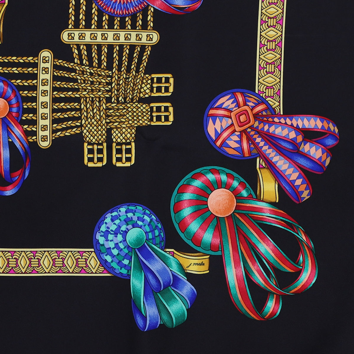 Pristine Boxed Hermès Les Rubans Du Cheval Silk Scarf