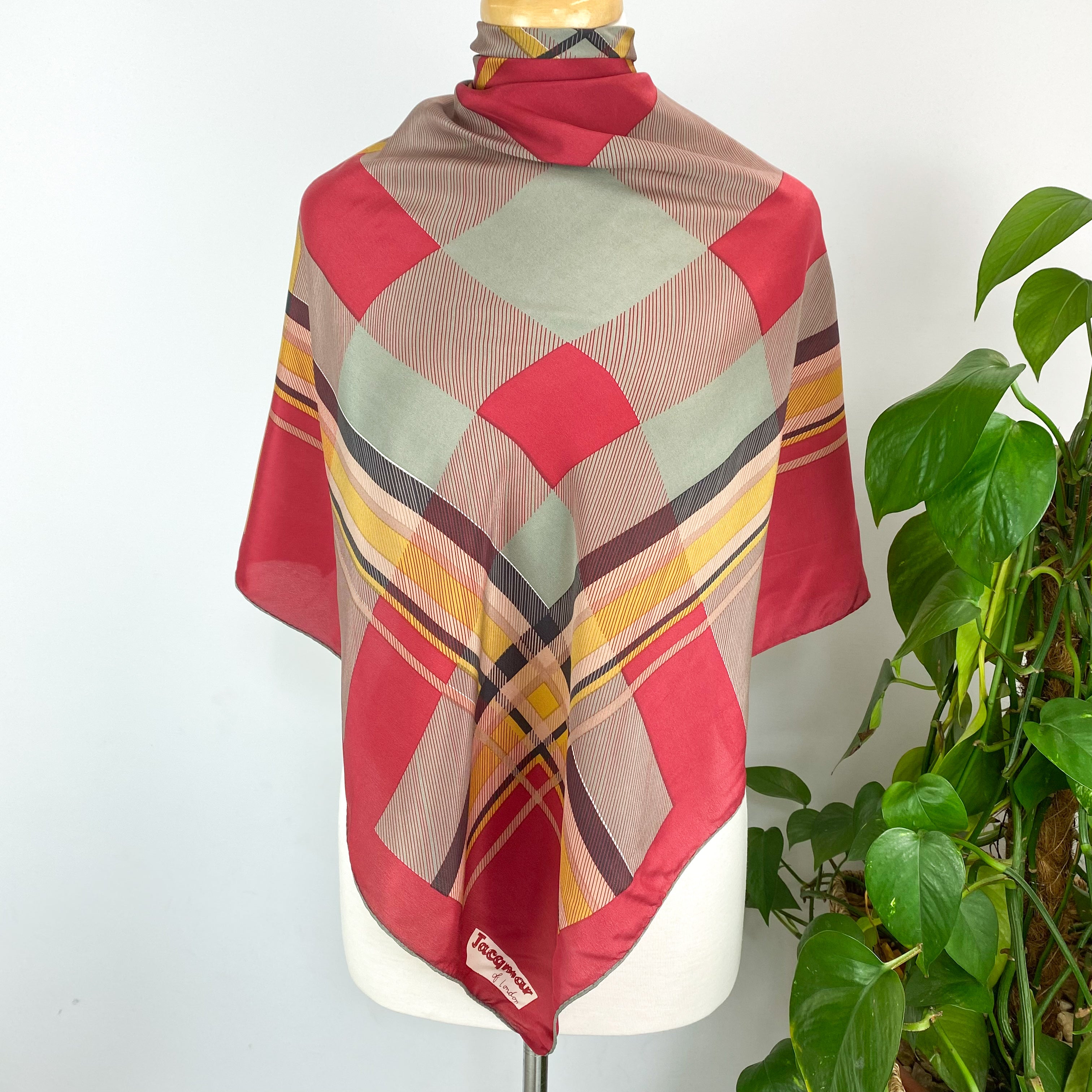 1970s Jacqmar Vintage Silk Scarf