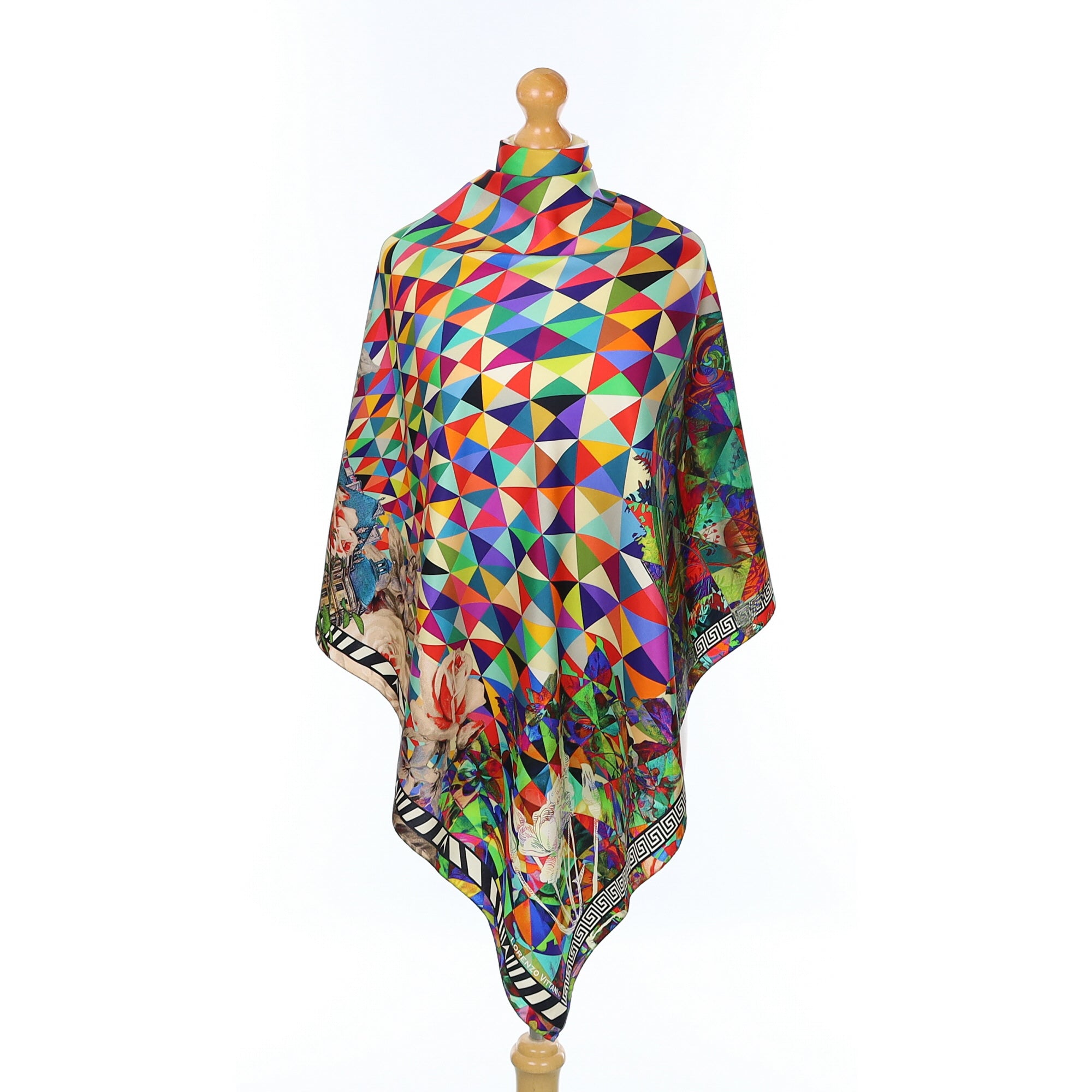 Lorenzo Vittani Multi Coloured Silk Scarf