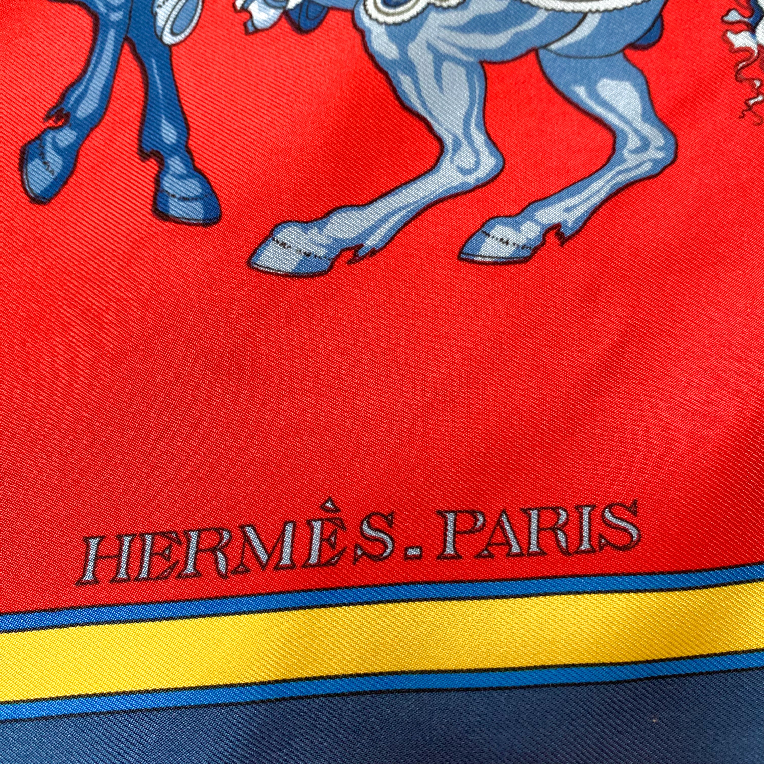 Boxed Hermès Carrousel Silk Scarf