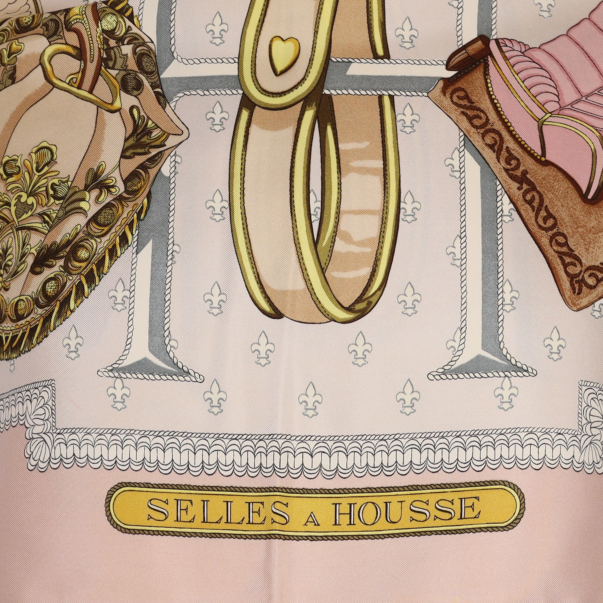 Hermès Selles A Housse Silk Scarf