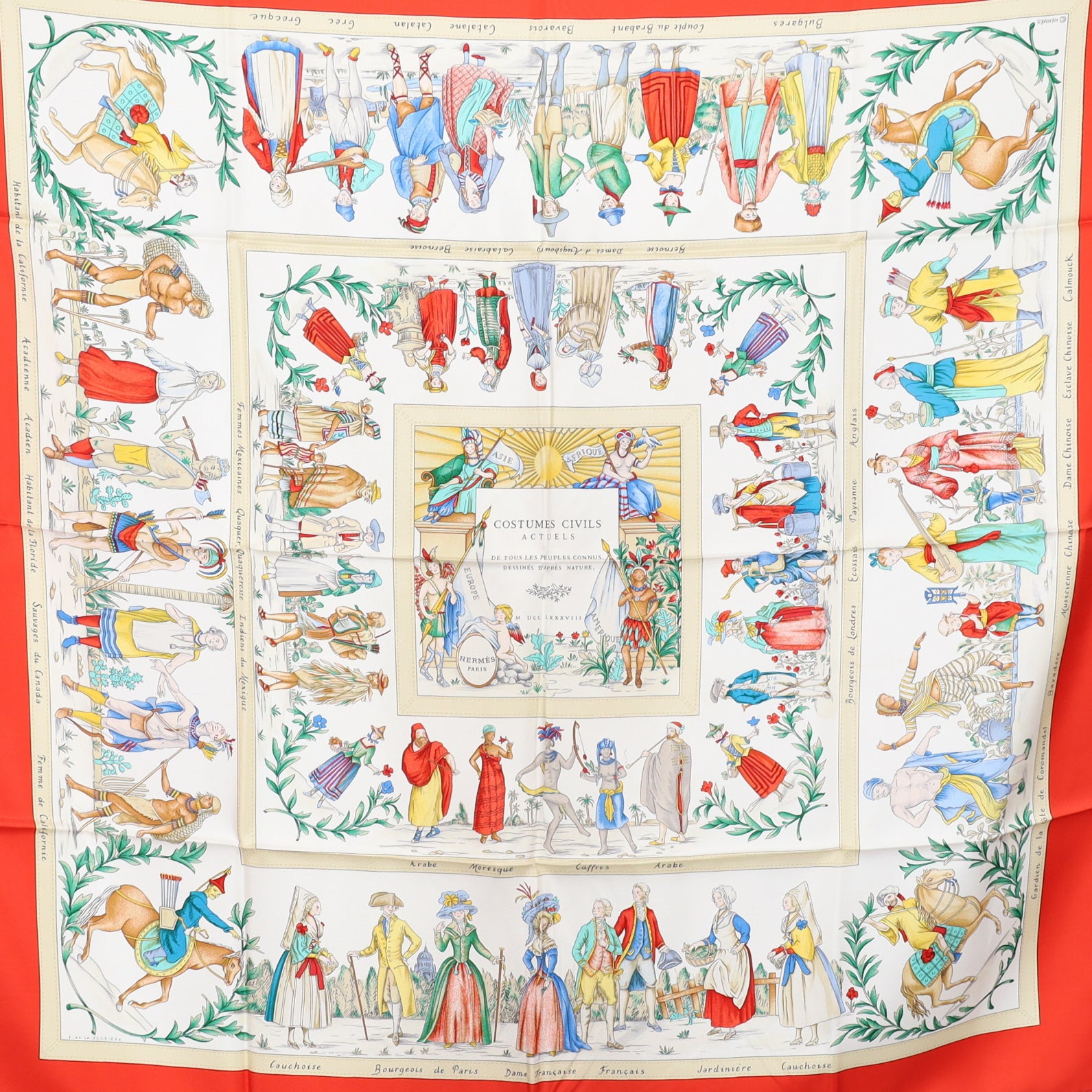 Pristine Hermès Costumes Civils Actuels Silk Scarf