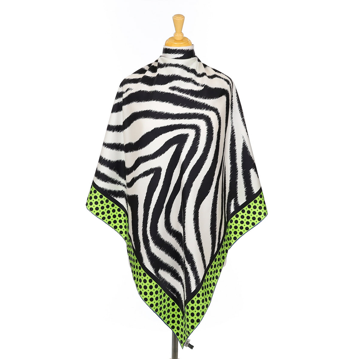 Ungaro Zebra Striped Contemporary Silk Scarf