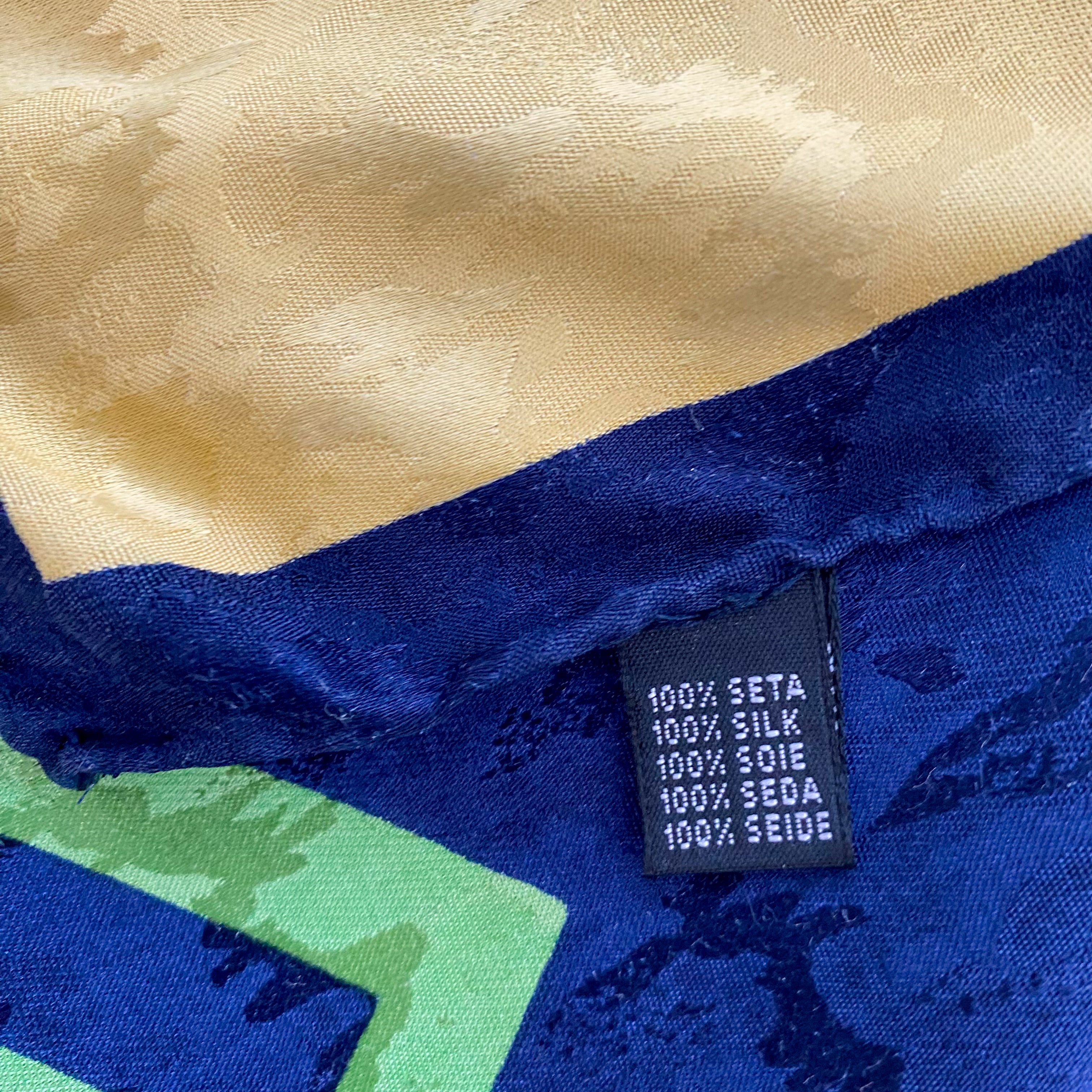 Abstract Colourful Italian Silk Scarf