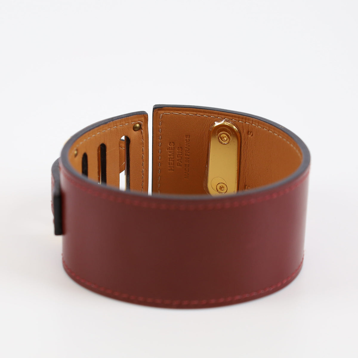 Pristine Boxed Hermès Artemis Wide Leather Cuff