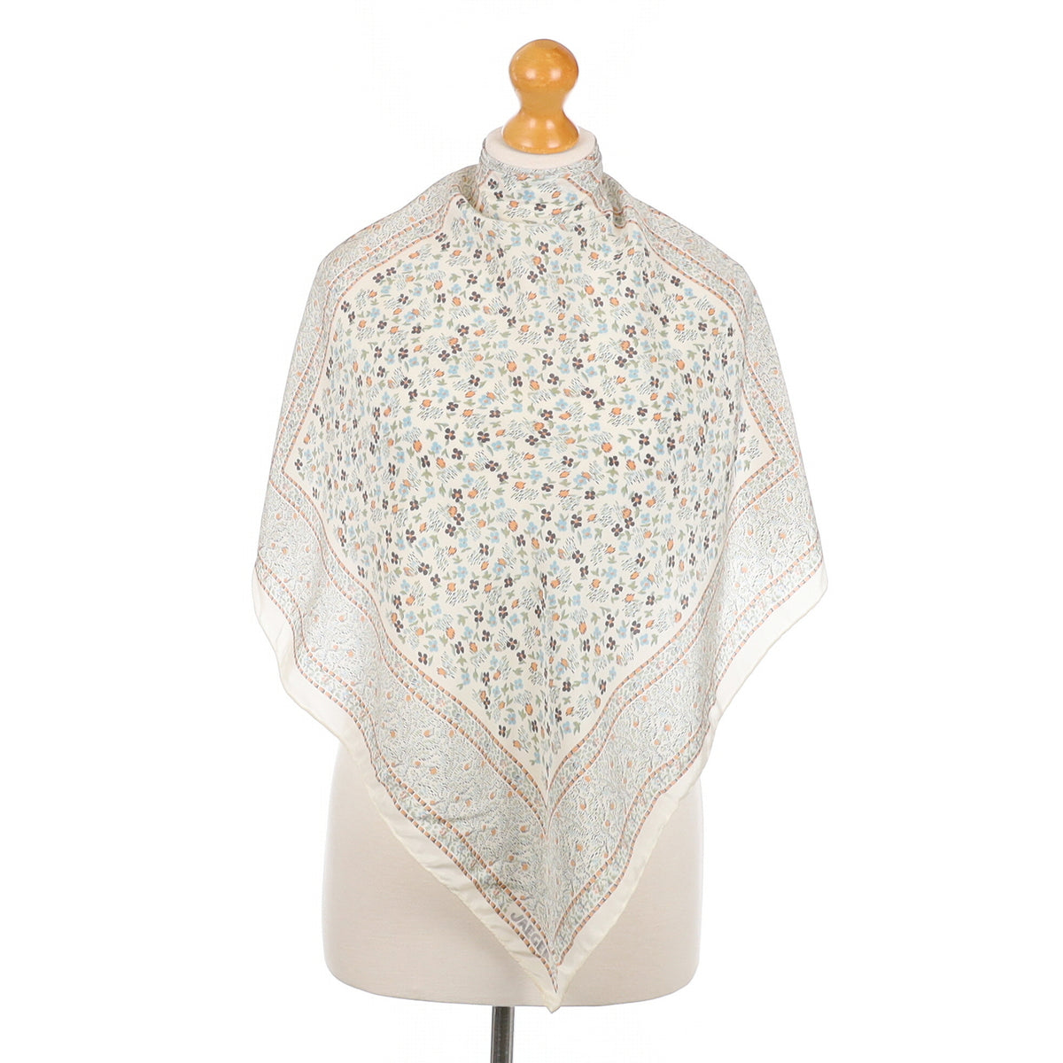Jaeger Cream Pastel Silk Scarf