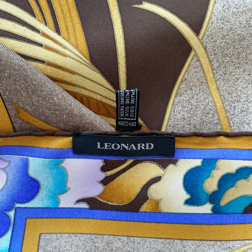 Brand New Leonard Paris Designer Silk Scarf